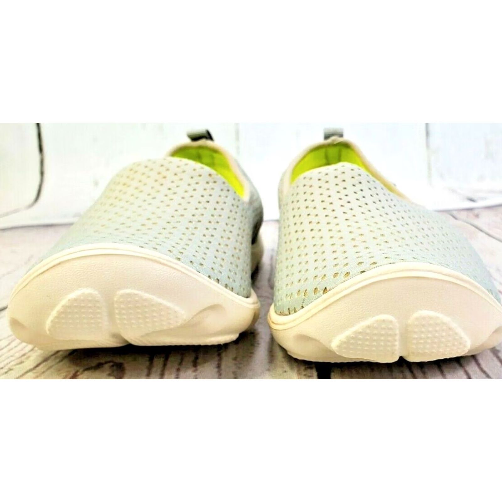 Crocs Crocs Slip-On Flats Women’s 6 Gray Canvas Duet Busy Day Skimmer Casual Comfort Flat Shoes Size US 6 / IT 36 - 2 Thumbnail