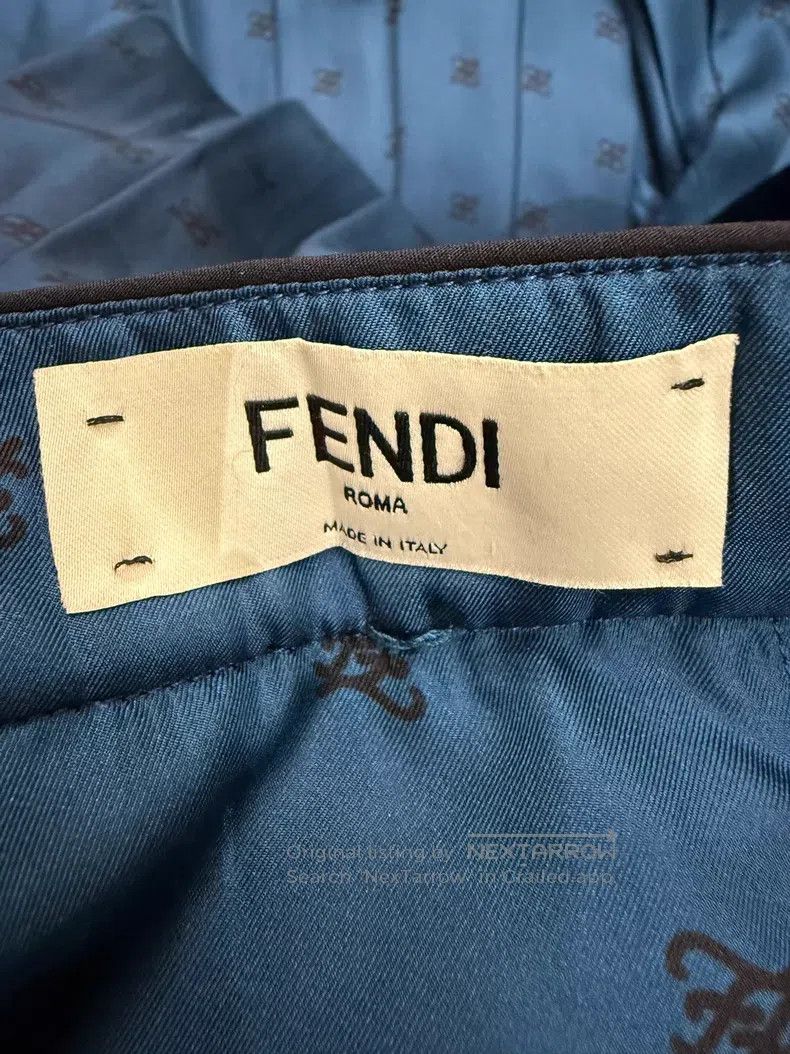 Fendi Fendi Blue Full Print Logo Skirt Size 25" / US 0 / IT 36 - 3 Thumbnail