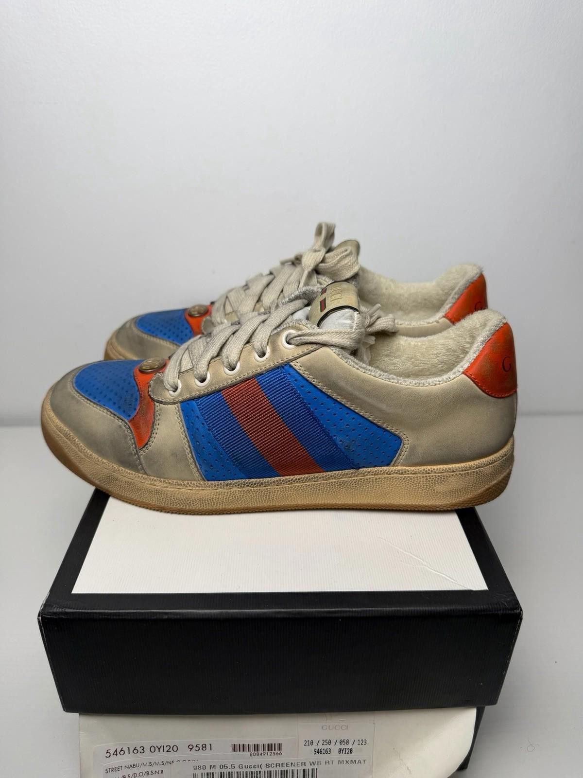 Gucci Gucci Screener Distressed Sneaker SZ 5.5 G Authentic Size US 6 / EU 39 - 3 Thumbnail