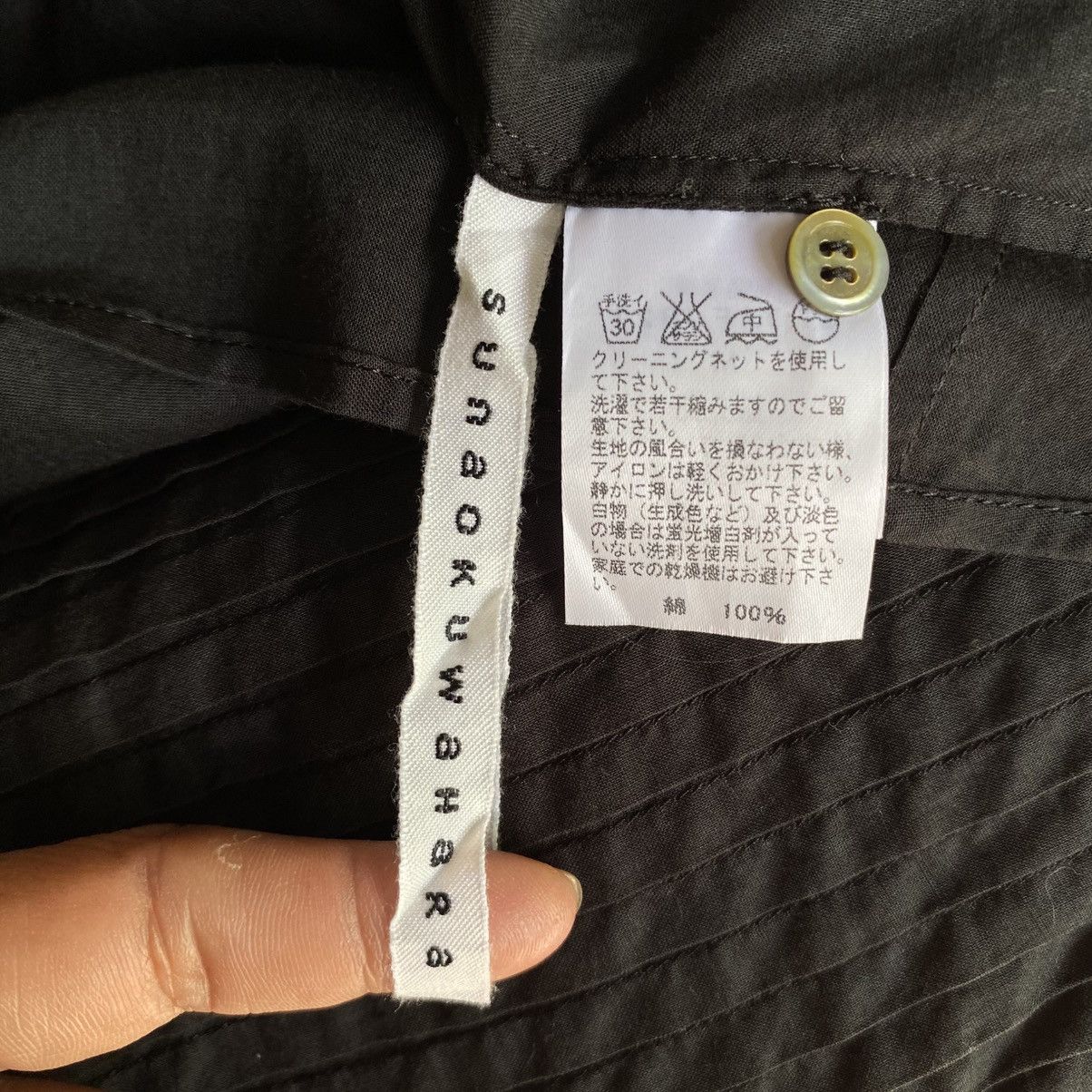 Sunao Kuwahara Sunao kuwahara Black textured shirt with mixed buttons Size M / US 6-8 / IT 42-44 - 3 Thumbnail