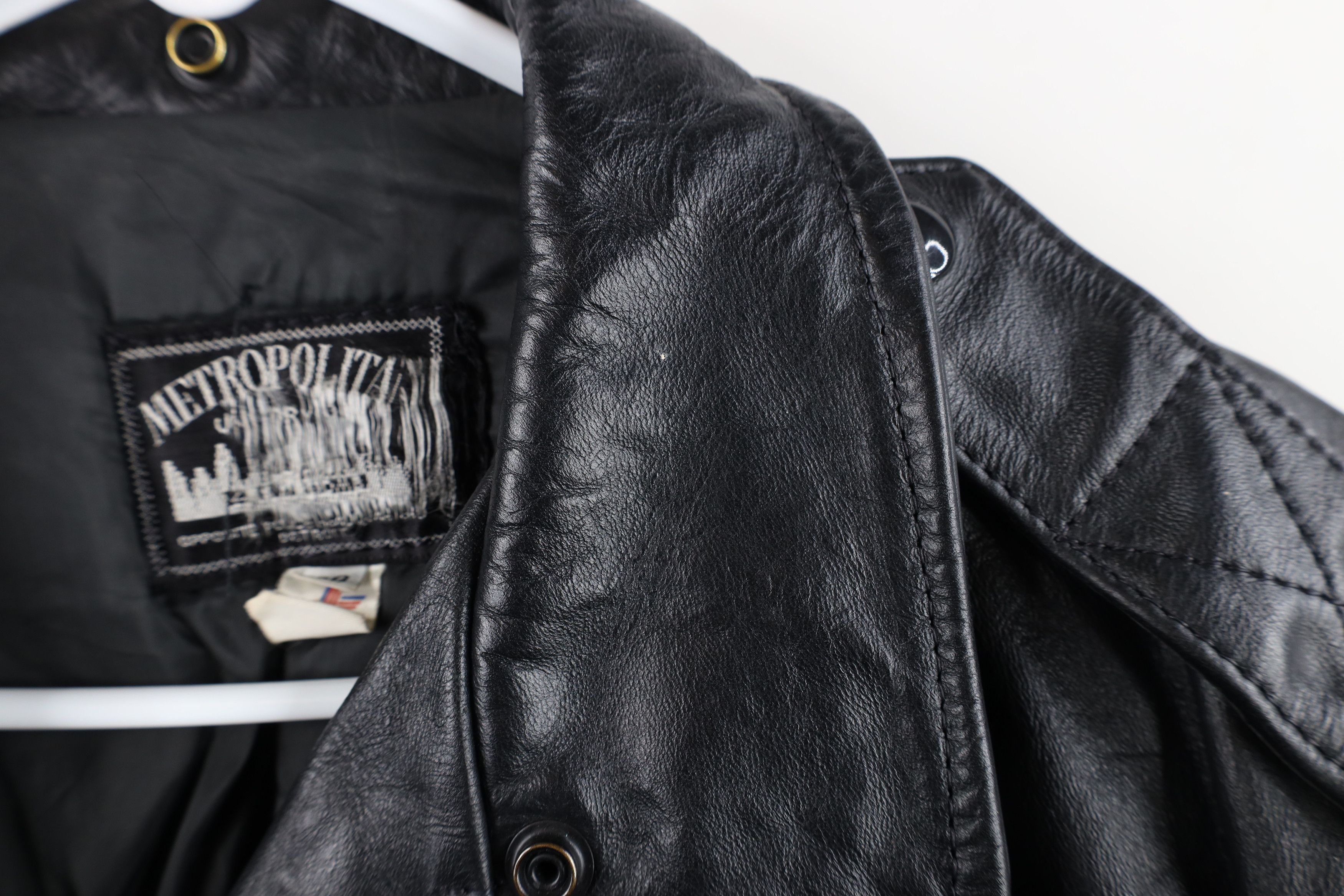 Vintage Vintage 70s 80s Detroit Police Leather Motorcycle Jacket USA Size US XL / EU 56 / 4 - 6 Thumbnail