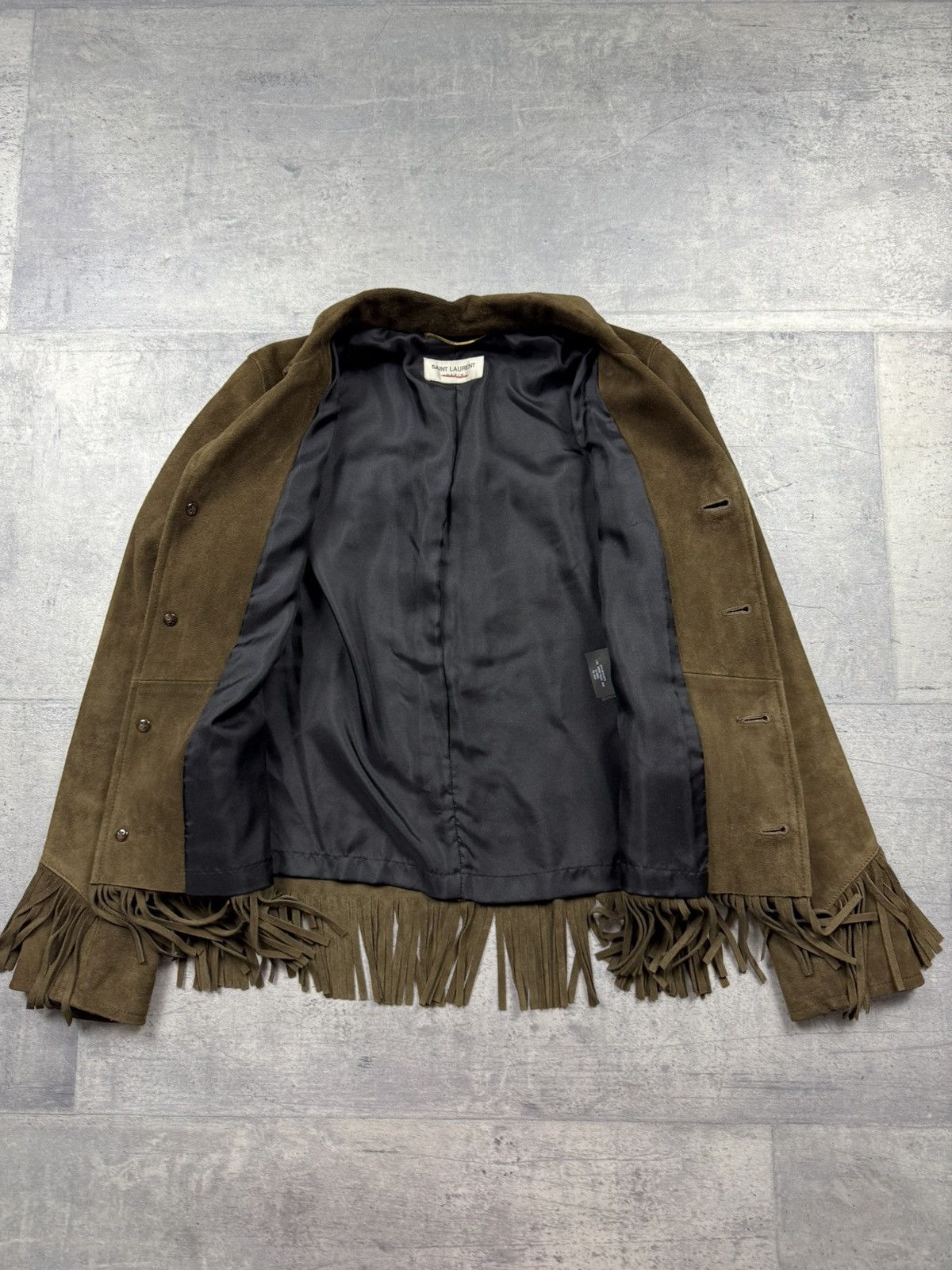 Saint Laurent Paris Saint Laurent Paris Suede Fringe Jacket Western Style 2015 Size XS / US 0-2 / IT 36-38 - 11 Thumbnail