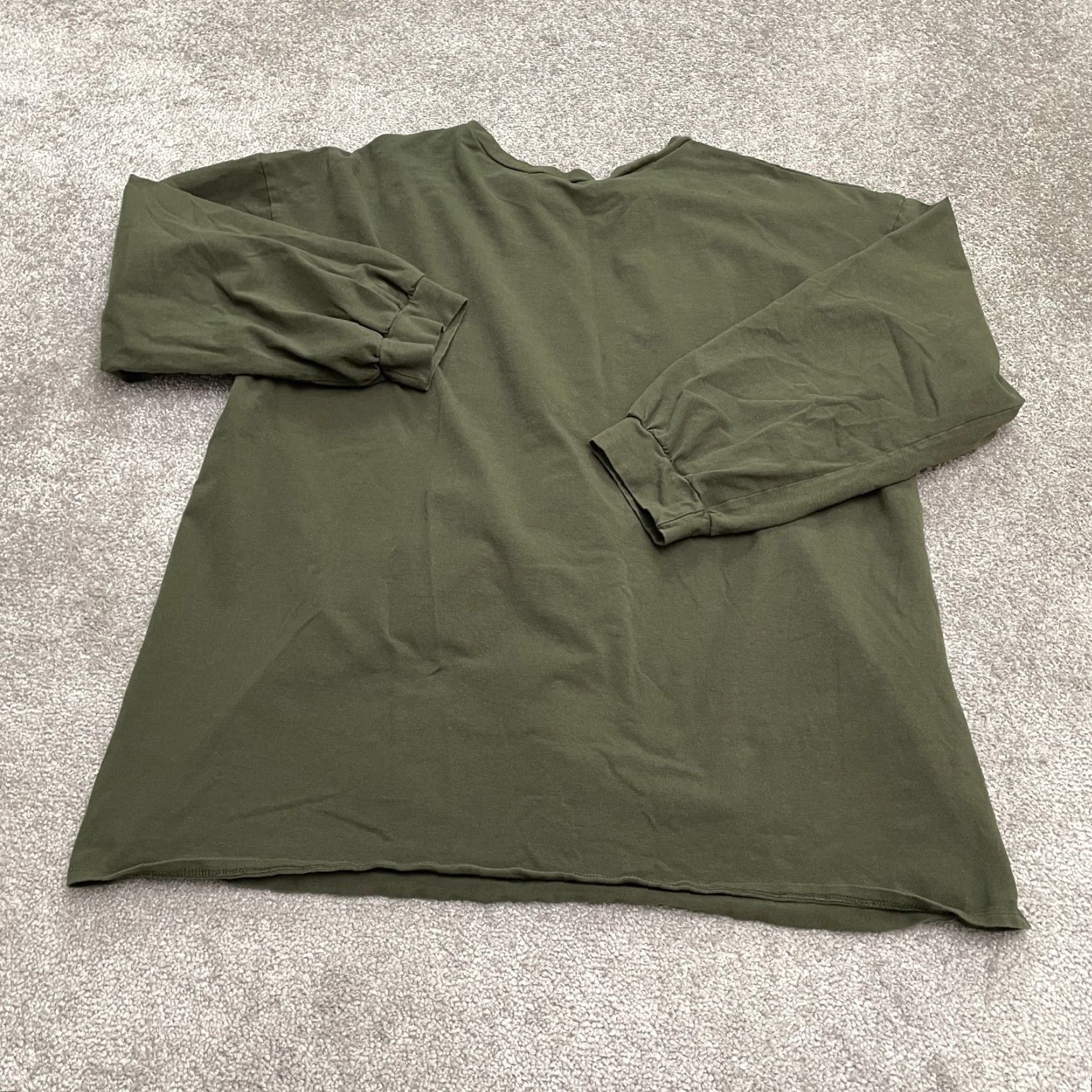 Fashion Nova VINTAGE? No. Fashion Nova Blouse Shirt Womens 1X Green Long Sleeve Crew Neck Casual Basic Top Size XL / US 12-14 / IT 48-50 - 2 Thumbnail