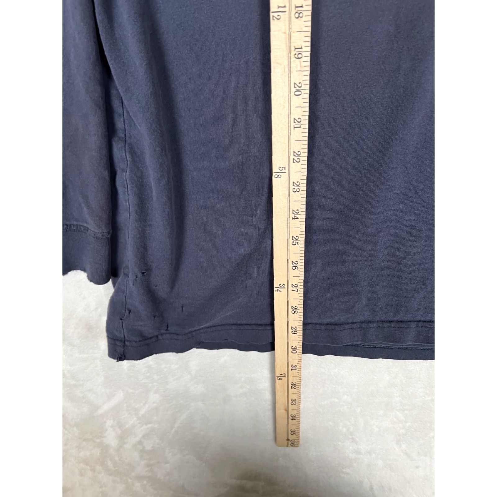 Carhartt Carhartt Men's Long Sleeve Henley Shirt XL Blue Sun Faded Grunge Pockets Knit Cotton Regular Vintage No N/A Size US XL / EU 56 / 4 - 7 Thumbnail