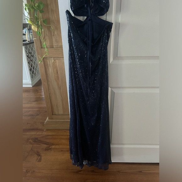 Ramy Brook RAMY BROOK halter neck cutout maxi sequin dress blue gown 8 Size M / US 6-8 / IT 42-44 - 14 Thumbnail