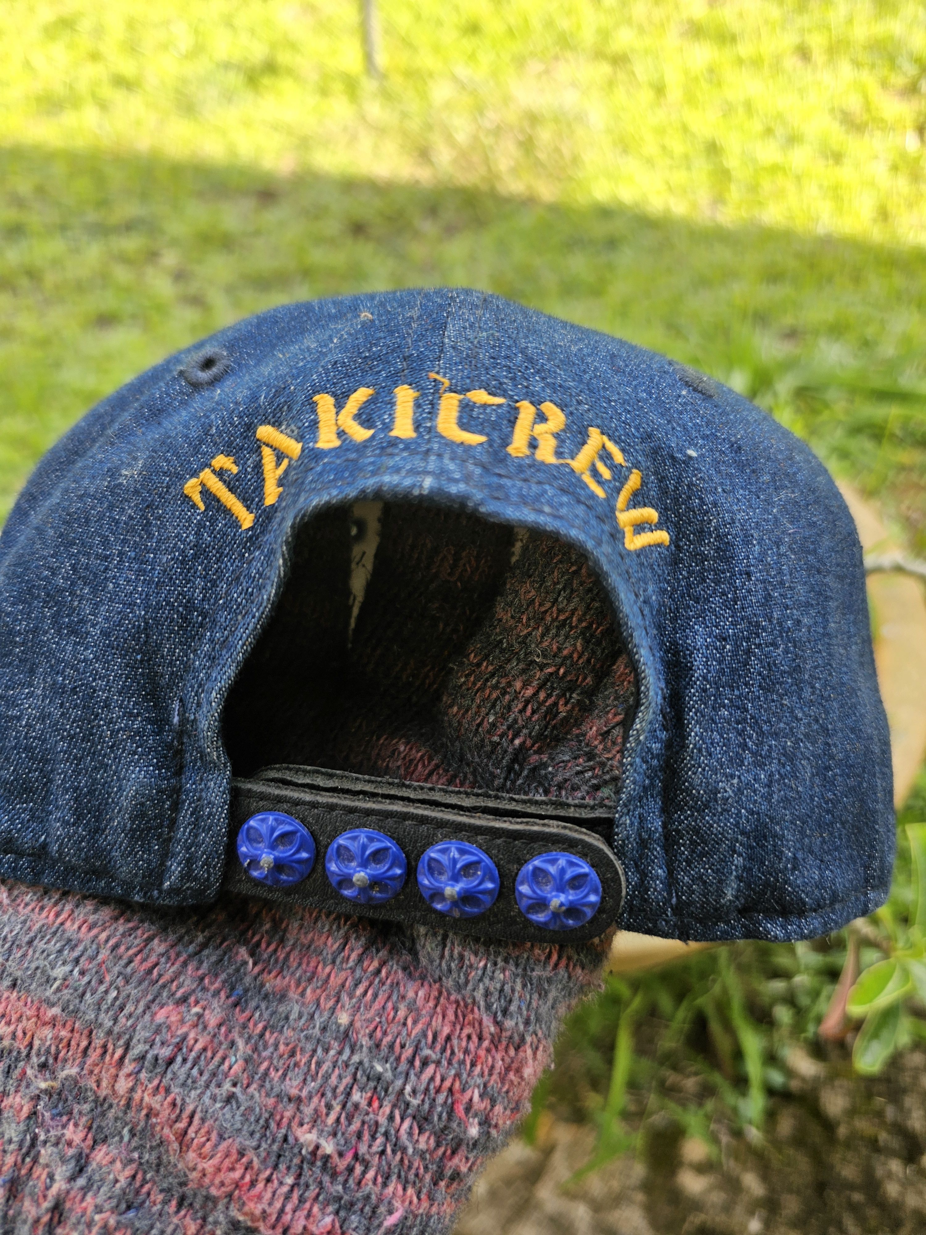 Japanese Brand Takigrew Denim A Frame Cap Size ONE SIZE - 3 Thumbnail
