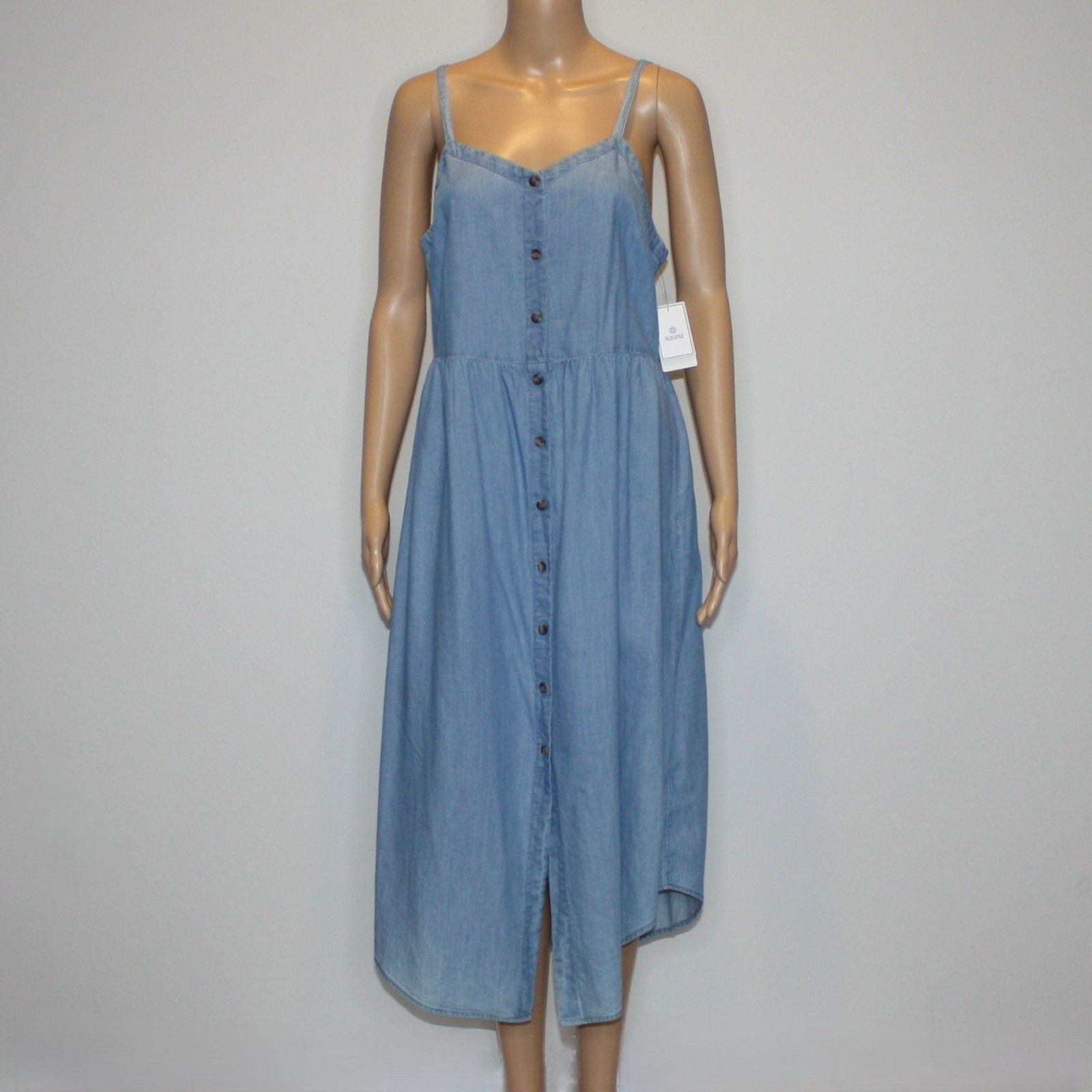 Other Susina Chambray Button Front Midi Dress in Denim Wash size M Size M / US 6-8 / IT 42-44 - 3 Thumbnail