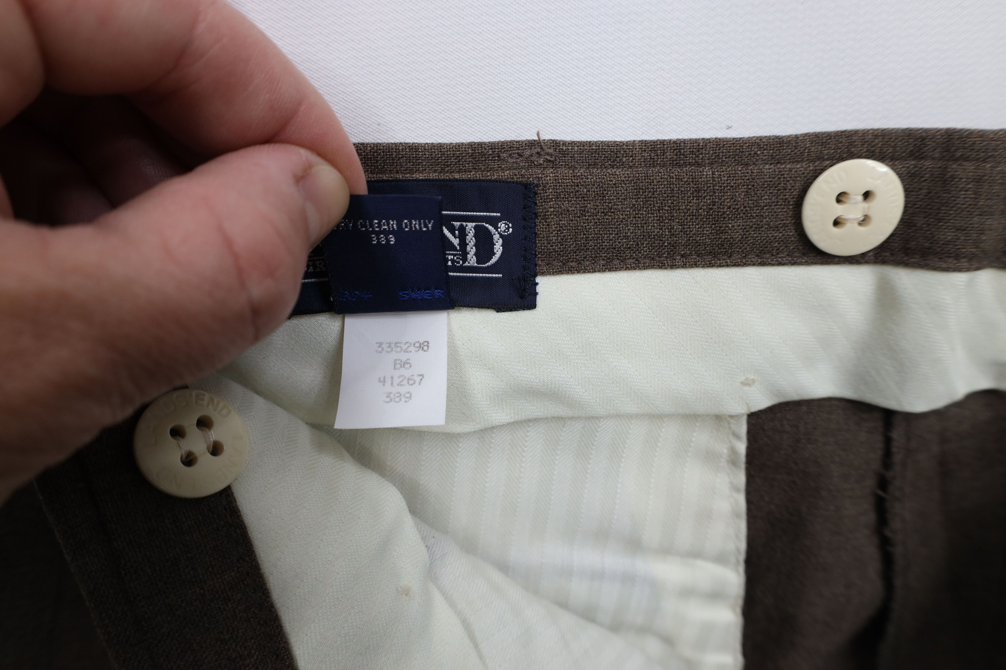 Lands' End × Vintage Vintage 90s Lands End Leg Chino Pants Trousers Brown USA Size US 36 / EU 52 - 8 Thumbnail