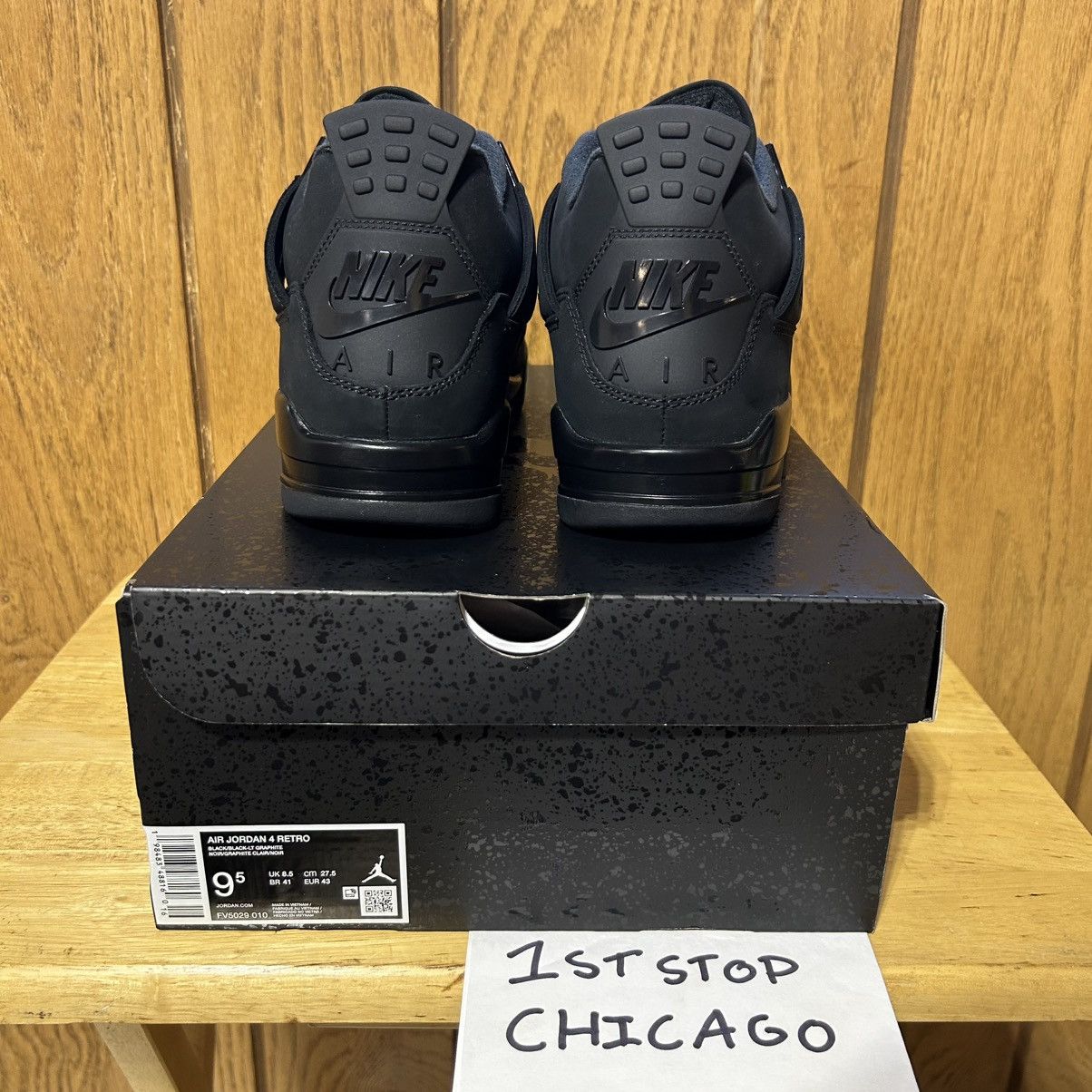 Jordan Brand Nike Air Jordan 4 Retro 2025 Black Cat FV5029-010 9.5 NEW Size US 9.5 / EU 42-43 - 4 Thumbnail