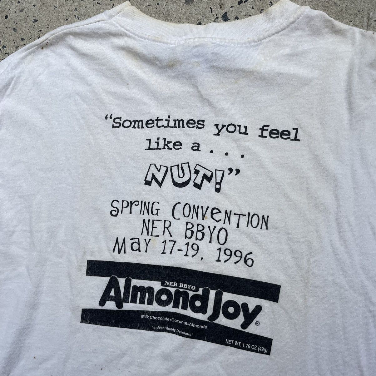 Hanes Vintage 90s Thrashed SOMETIMES YOU FEEL LIKE A NUT Shirt Size US XL / EU 56 / 4 - 7 Thumbnail