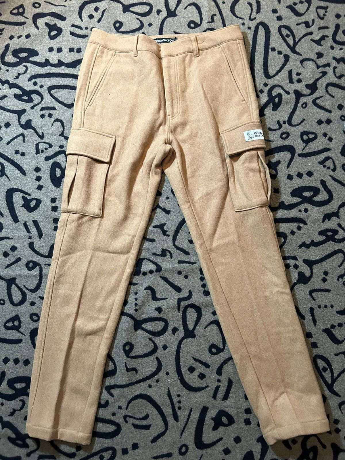 Drake × October's Very Own Octobers Very Own Wool Khaki Cargo Pants Size US 34 / EU 50 - 1 Thumbnail
