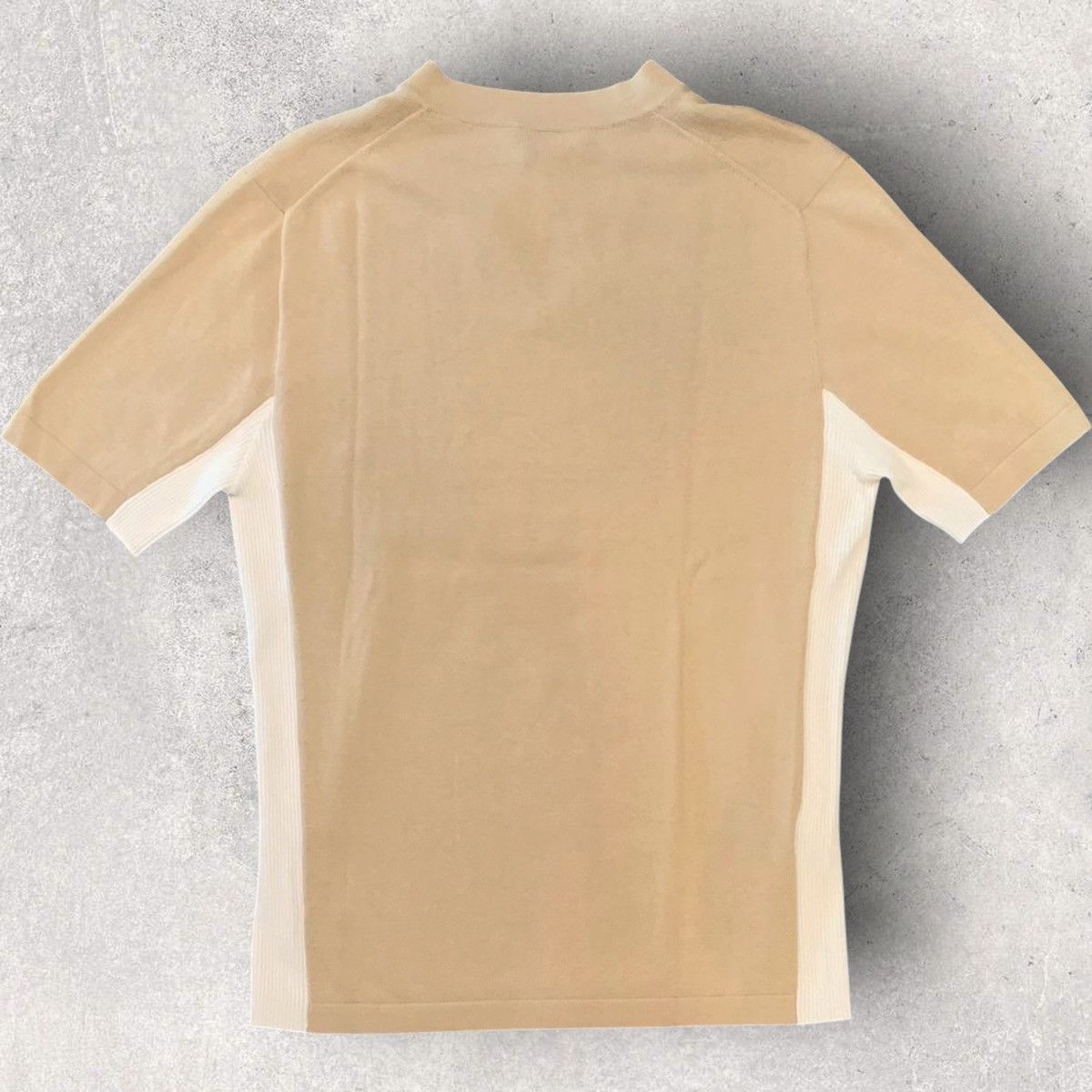 Hermes Hermes beige open collar cashmere T Shirt Size US M / EU 48-50 / 2 - 2 Thumbnail