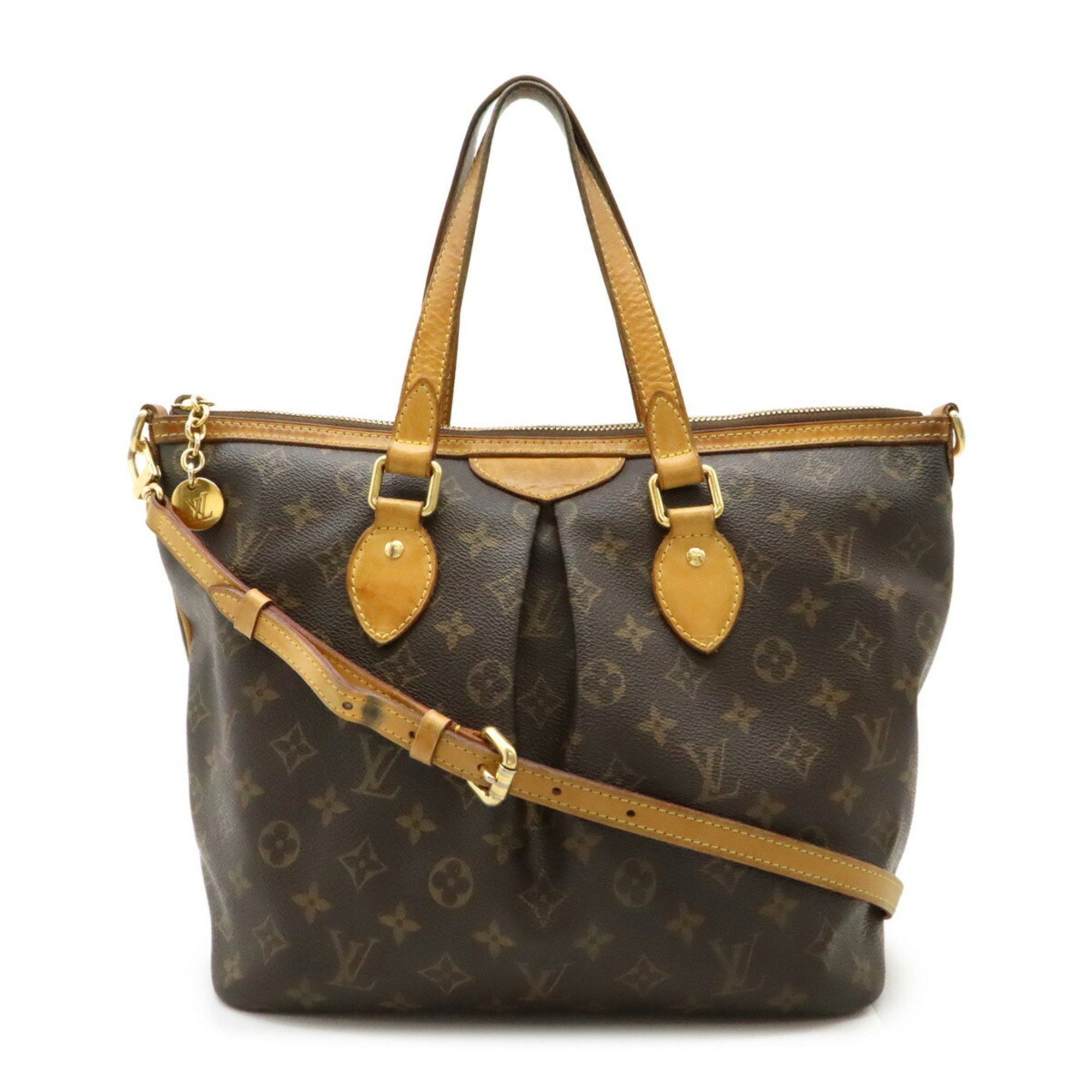 Louis Vuitton Monogram Palermo Pm Tote Bag Handbag Shoulder M40145 in Brown, Women's