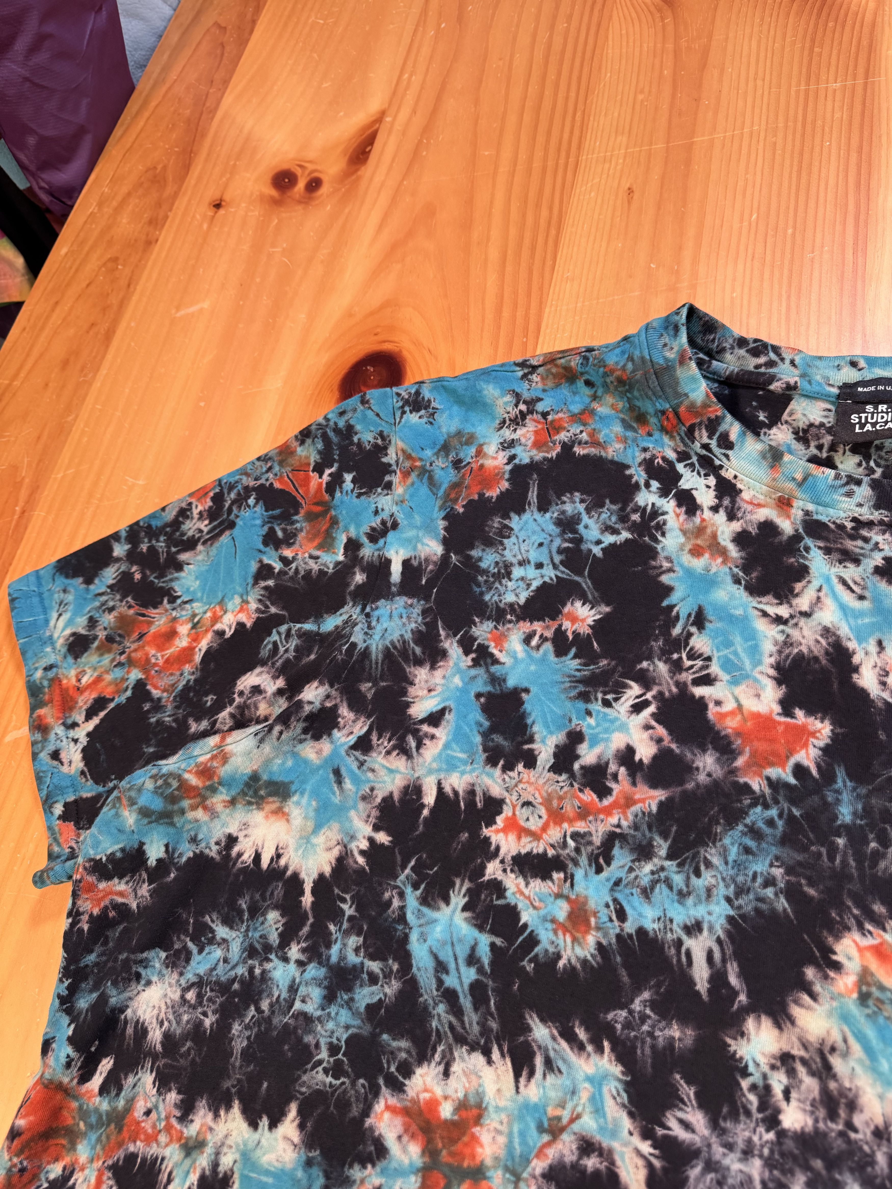 Sterling Ruby SR STUDIO LA CA FLAME TIE-DYE OVERSIZED SHORT SLEEVE SHIRT Size US L / EU 52-54 / 3 - 7 Thumbnail