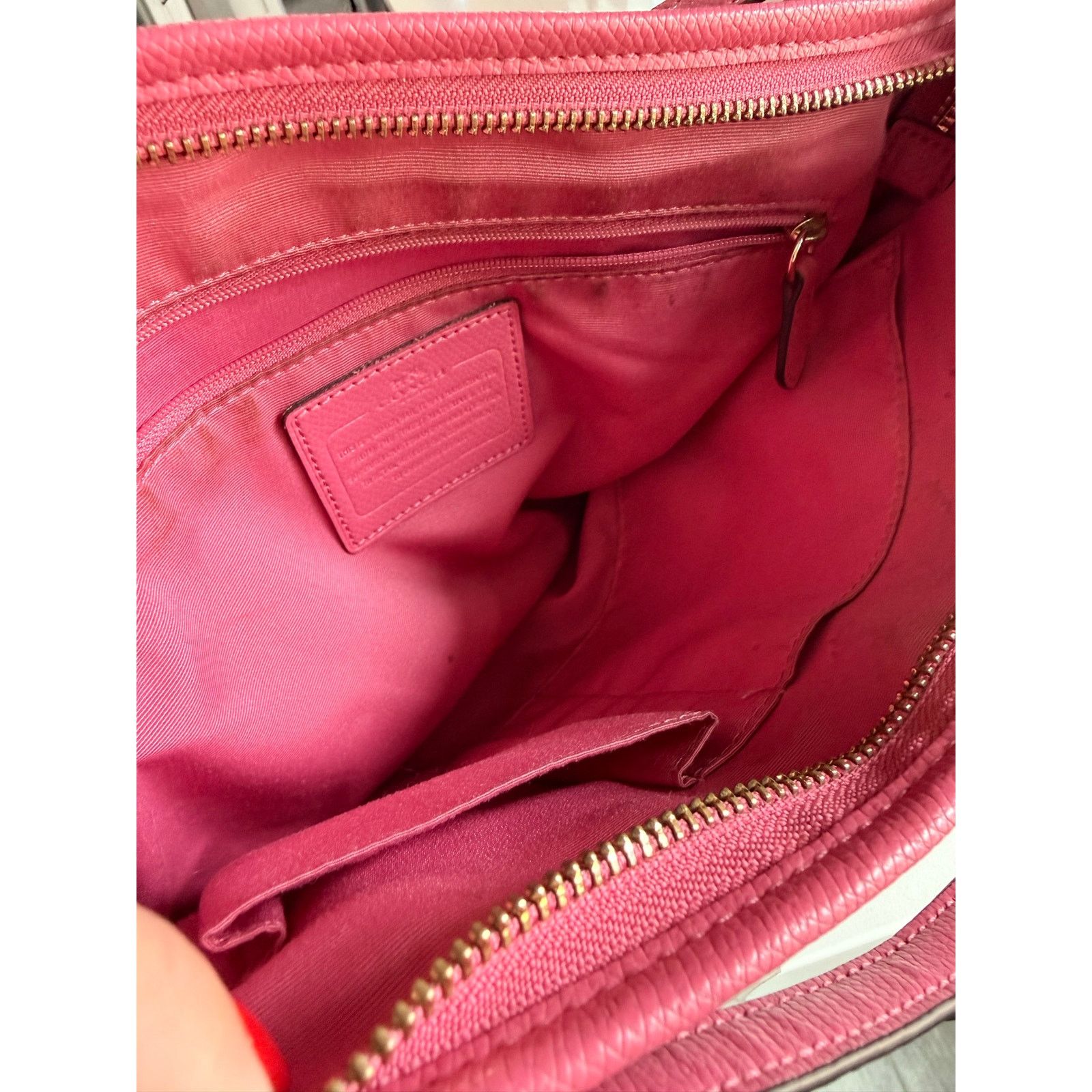 Coach Coach Signature File Bag Crossbody Khaki Pink Leather Trim Size ONE SIZE - 5 Thumbnail