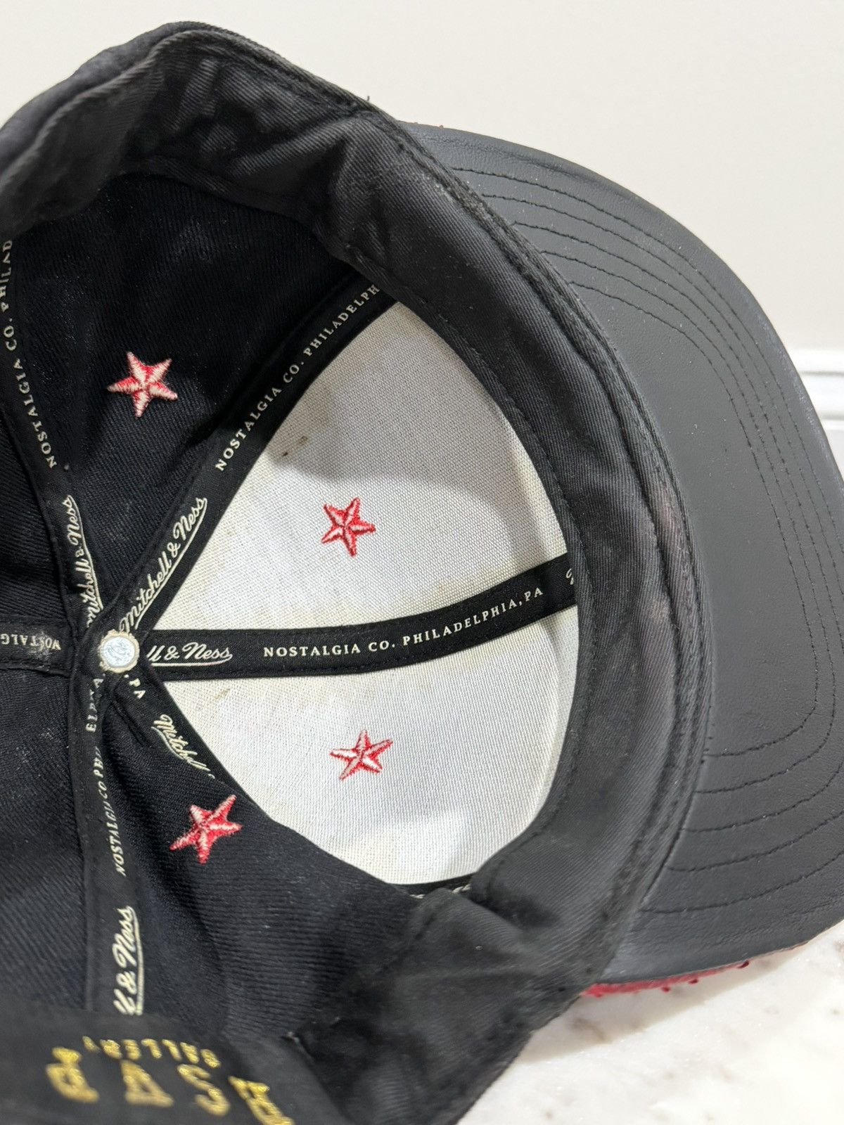 Just Don Just Don x Mitchell & Ness RSVP Black Blank Red Stars Hat Size ONE SIZE - 11 Thumbnail