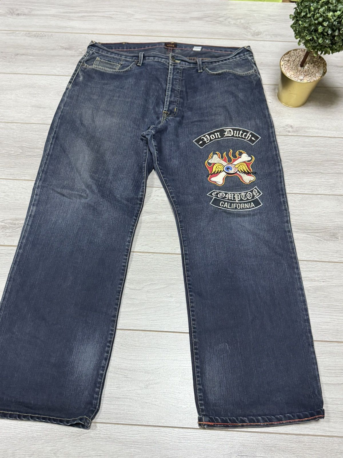 Von Dutch Von Dutch vintage eye wings jeans big logo made in USA Size US 40 / EU 56 - 4 Thumbnail