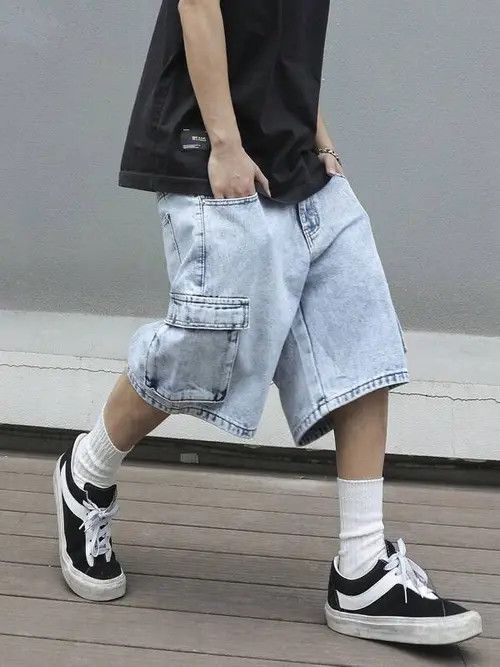 Jean Cargo Y2k Shorts Jorts jeans washed Size US 34 / EU 50 - 1 Thumbnail
