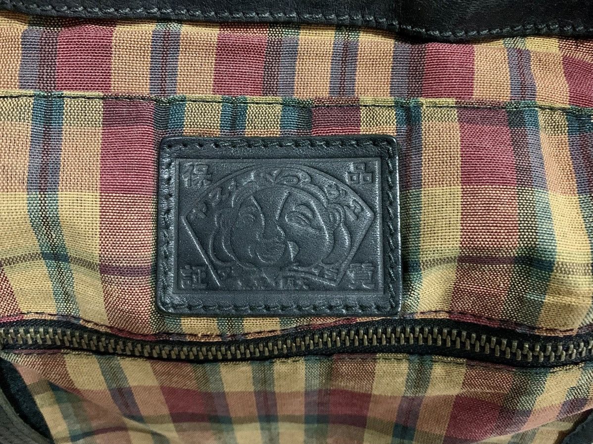 Evisu EVISU LEATHER HOBO BAG w/ METAL SNAP BUTTONS Size ONE SIZE - 2 Thumbnail