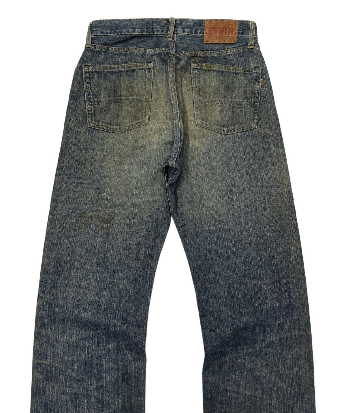 Edwin VINTAGE EDWIN 505XX SELVEDGE BAGGY DISTRESSED DENIM JEANS Size US 31 - 10 Thumbnail