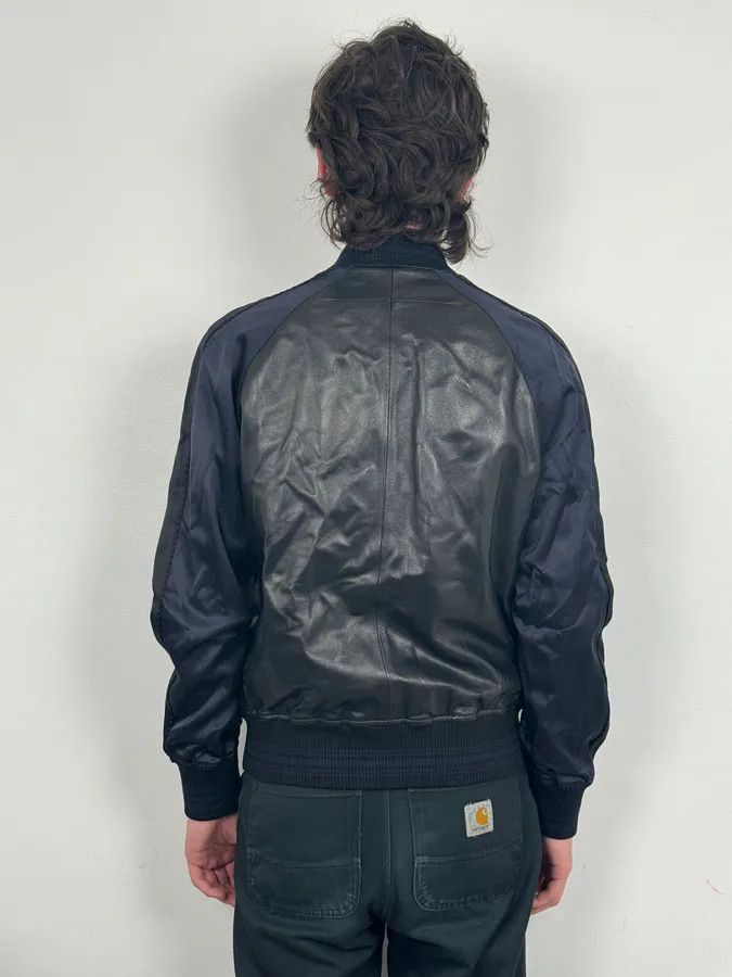 Givenchy SS2017 Givenchy Navy Star Black Leather Bomber Jacket by Riccardo Tisci Size US S / EU 44-46 / 1 - 3 Thumbnail