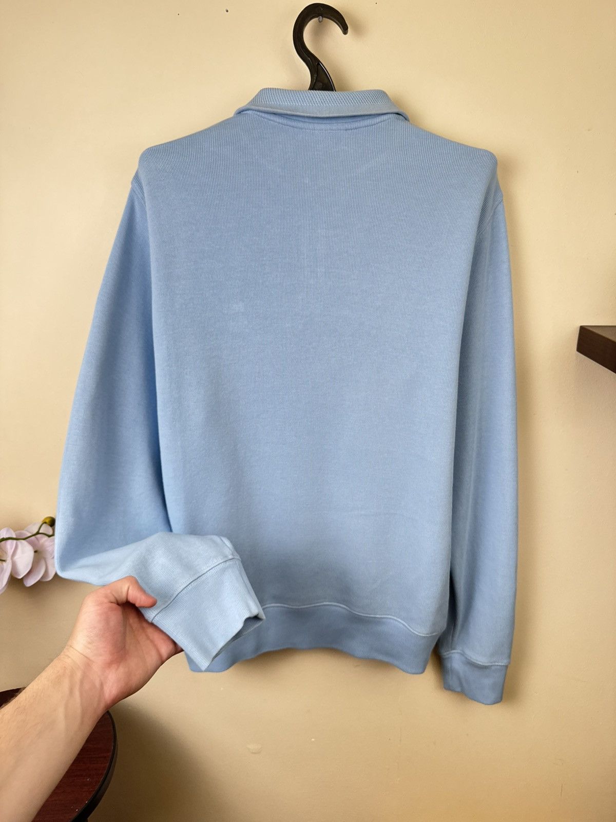 Lacoste Lacoste Sweater Men 1/4 Zip Blue Knit L Sweatshirt Luxury Size US L / EU 52-54 / 3 - 23 Thumbnail