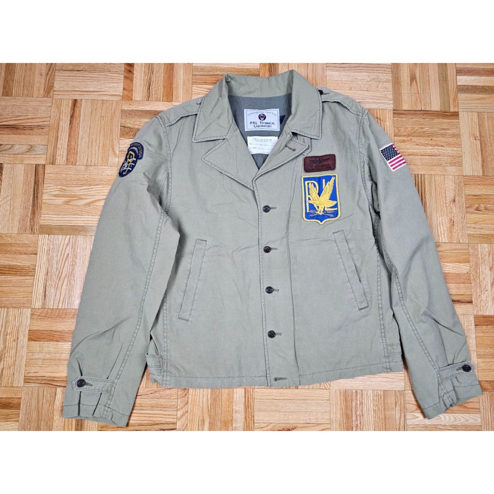 Ralph Lauren Ralph Lauren Polo US Army M-41 Patch Stancil Field Jacket Large Mens Shirt Green Cotton Military Jacket Size US L / EU 52-54 / 3 - 2 Thumbnail