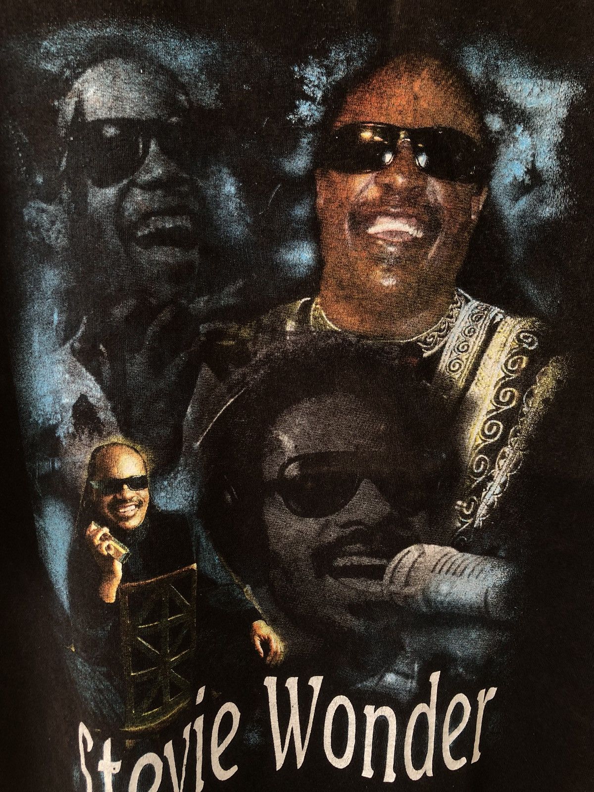 Band Tees × Rap Tees × Vintage Vintage Stevie Wonder Rap Tee Sunfaded Size US XL / EU 56 / 4 - 3 Thumbnail