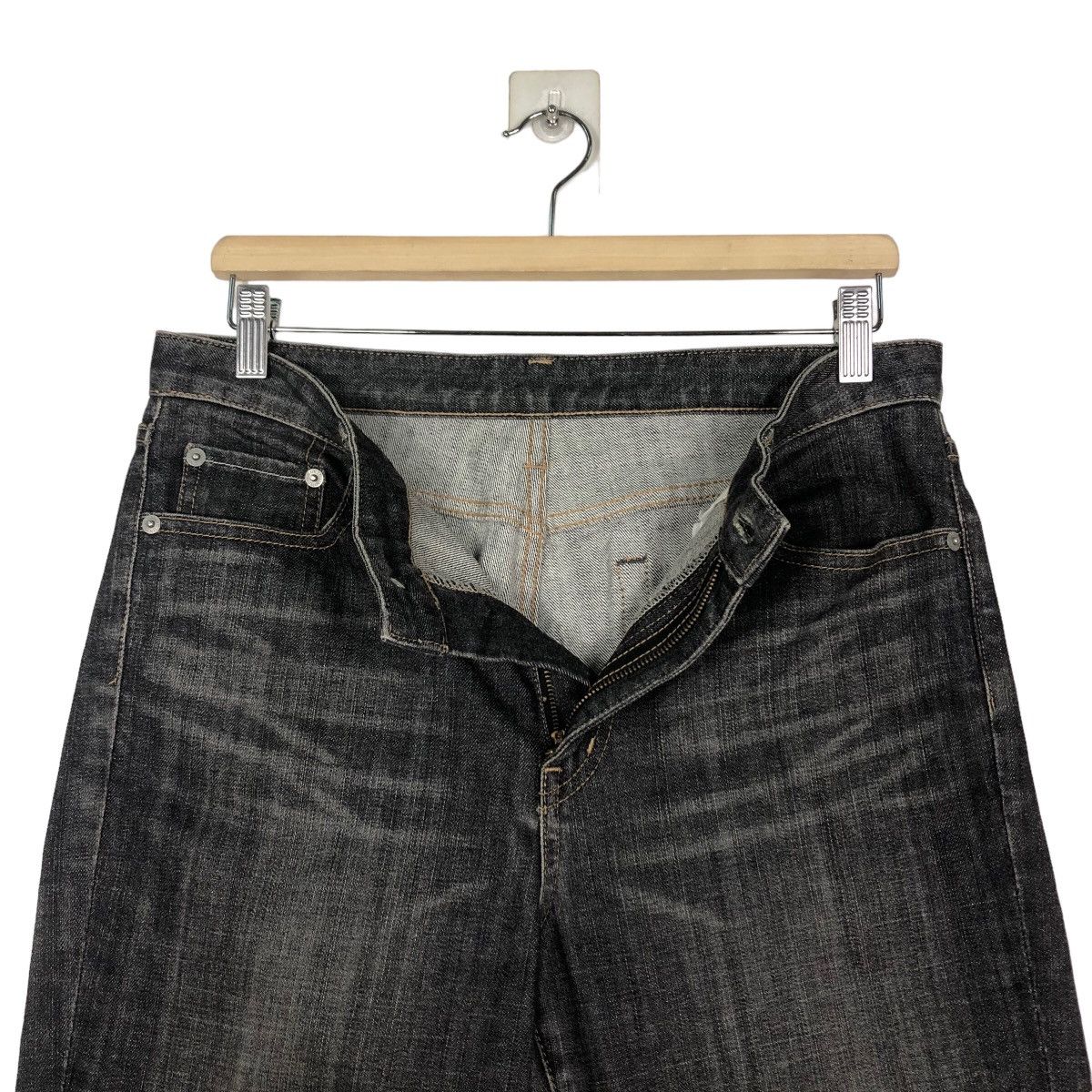 Japanese Brand 🔥VINTAGE DENIM JEANS RICH BLACK UNIQLO JAPAN ISSEY MIYAKE Size US 32 / EU 48 - 17 Thumbnail