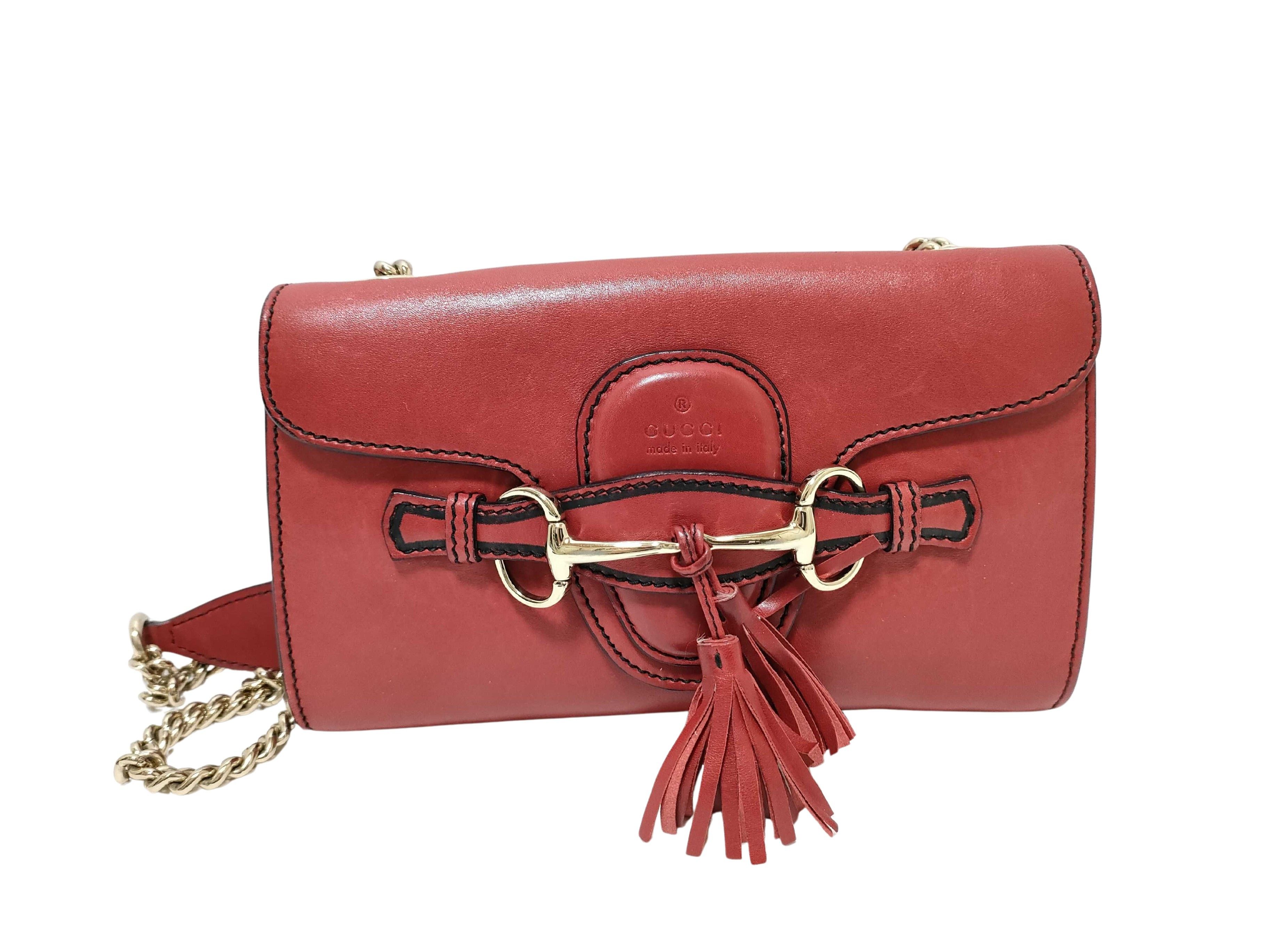 Gucci Gucci Emily Chain Flap Bag Leather Size ONE SIZE - 1 Thumbnail