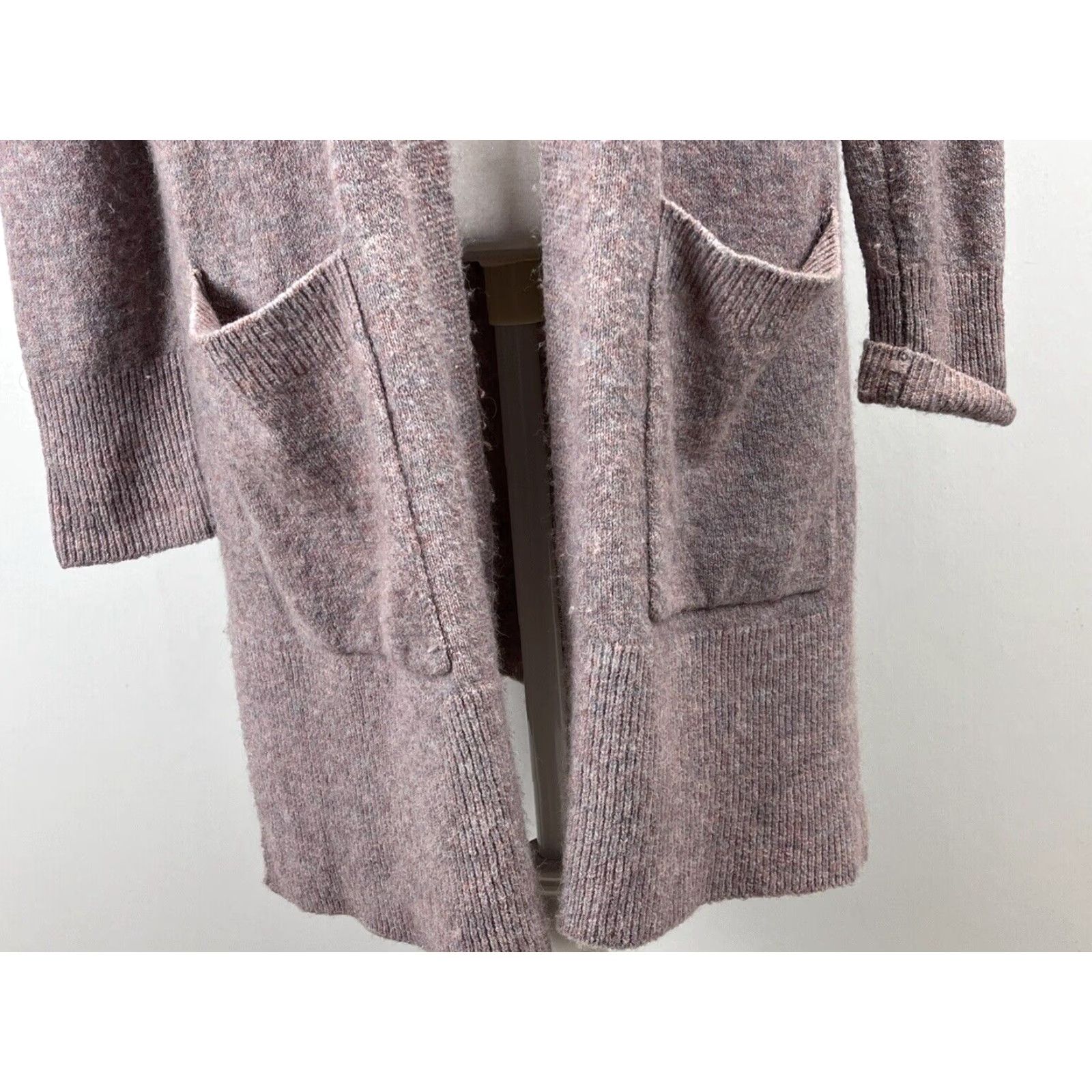 Madewell Madewell Kent Cardigan Sweater Womens Small Lavender Grey Merino Blend Long Sleeve Size S / US 4 / IT 40 - 6 Thumbnail