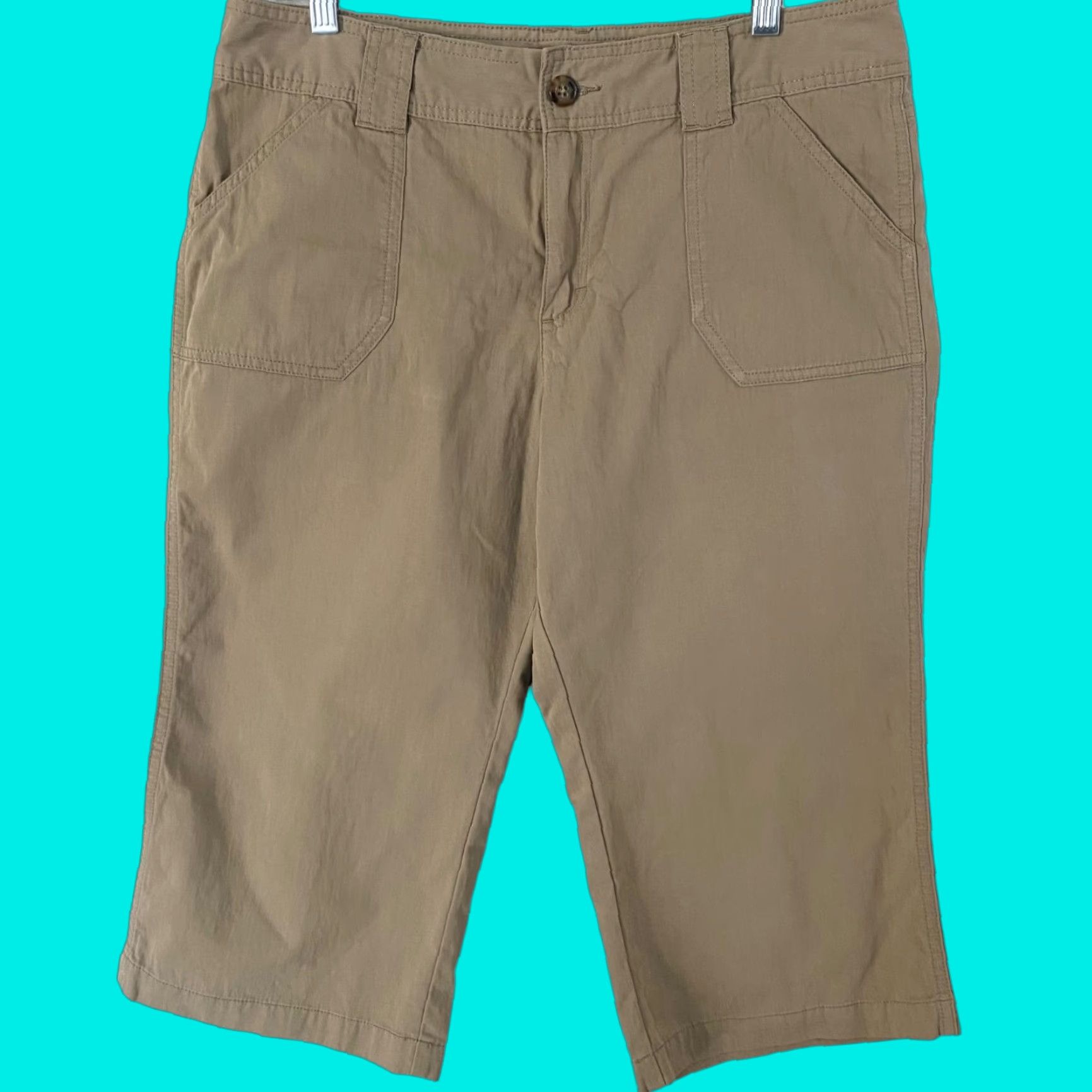 Vintage Cabela's Cropped Hiking Capri Pants Women's 10 Tan Comfort Pockets Outdoor Size 32" / US 10 / IT 46 - 1 Thumbnail