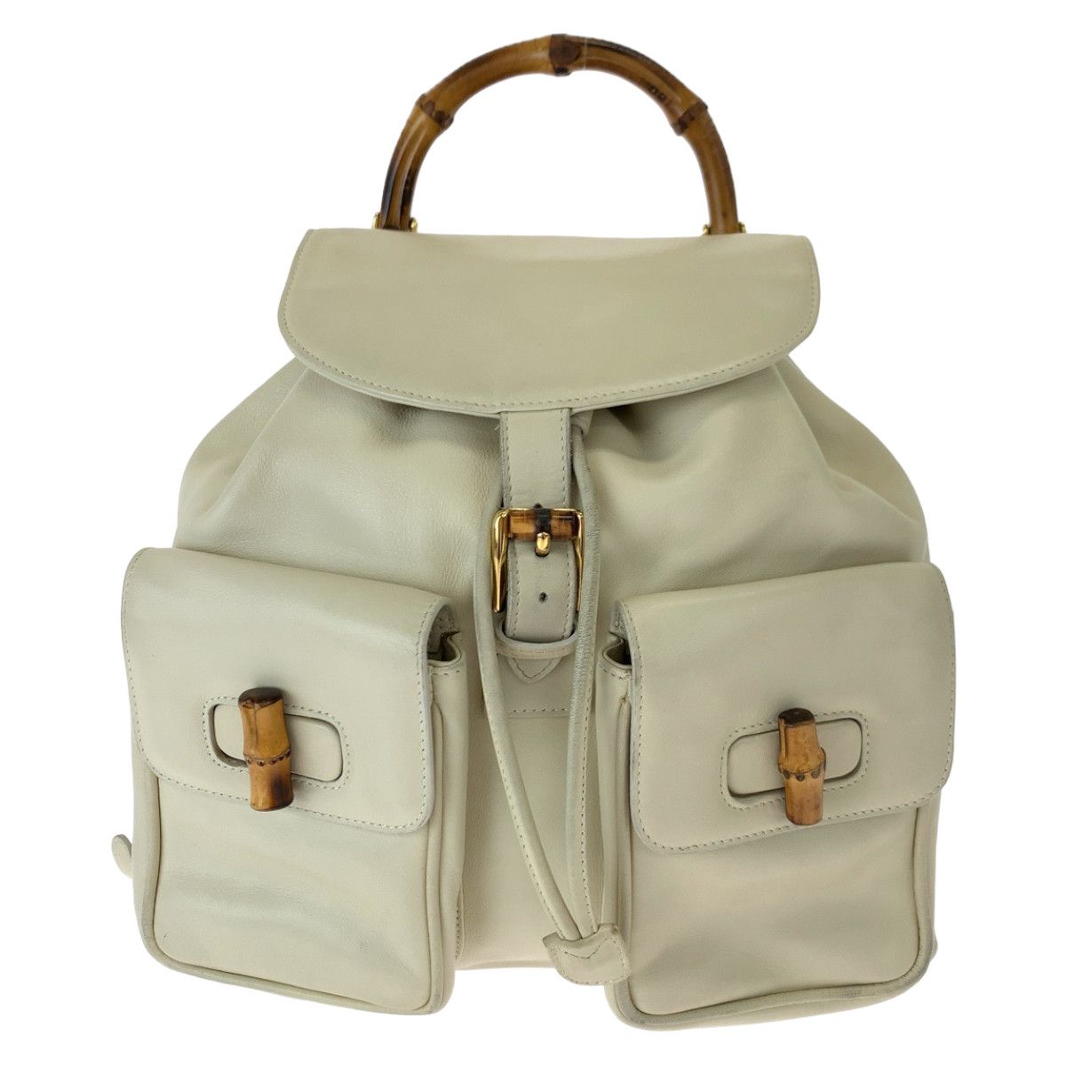 Gucci Gucci Gucci Leather Bamboo Backpack 00318170016 Leather Backpack 00318170016 in Very Good Condition Size ONE SIZE - 1 Thumbnail