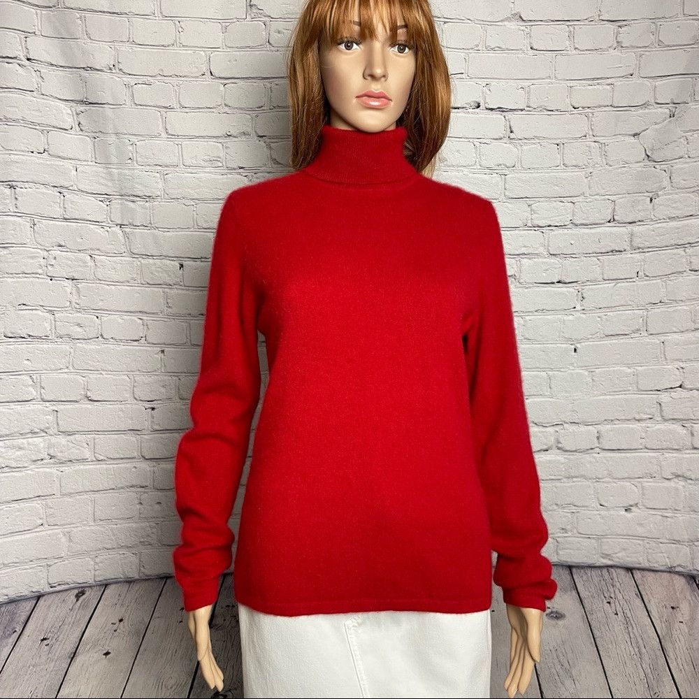 Other Charter Club Cashmere Red Turtleneck Sweater Size M Size M / US 6-8 / IT 42-44 - 1 Thumbnail