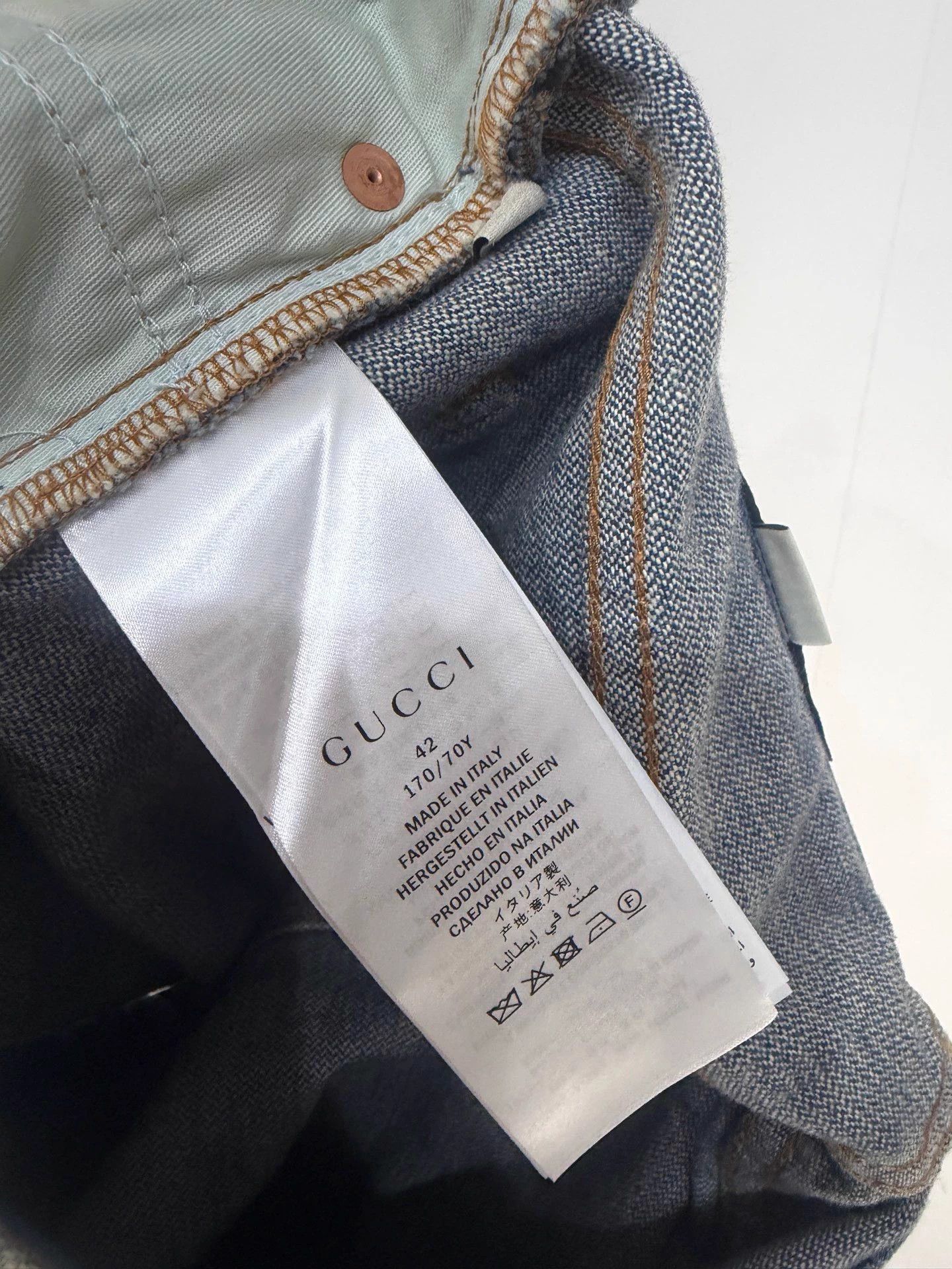 Gucci Gucci Denim Embroidered Rabbit Skirt IT42 Size 30" / US 8 / IT 44 - 5 Thumbnail