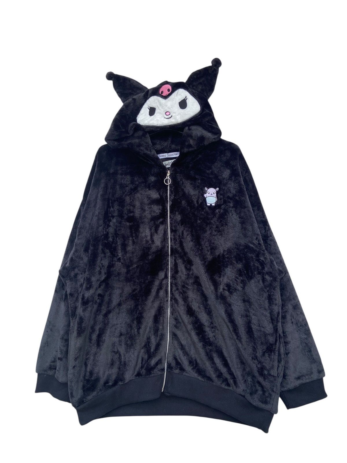 Anime Kuromi by Sanrio Characters Faux Fur Hoodie Sweater Size US XXL / EU 58 / 5 - 1 Thumbnail