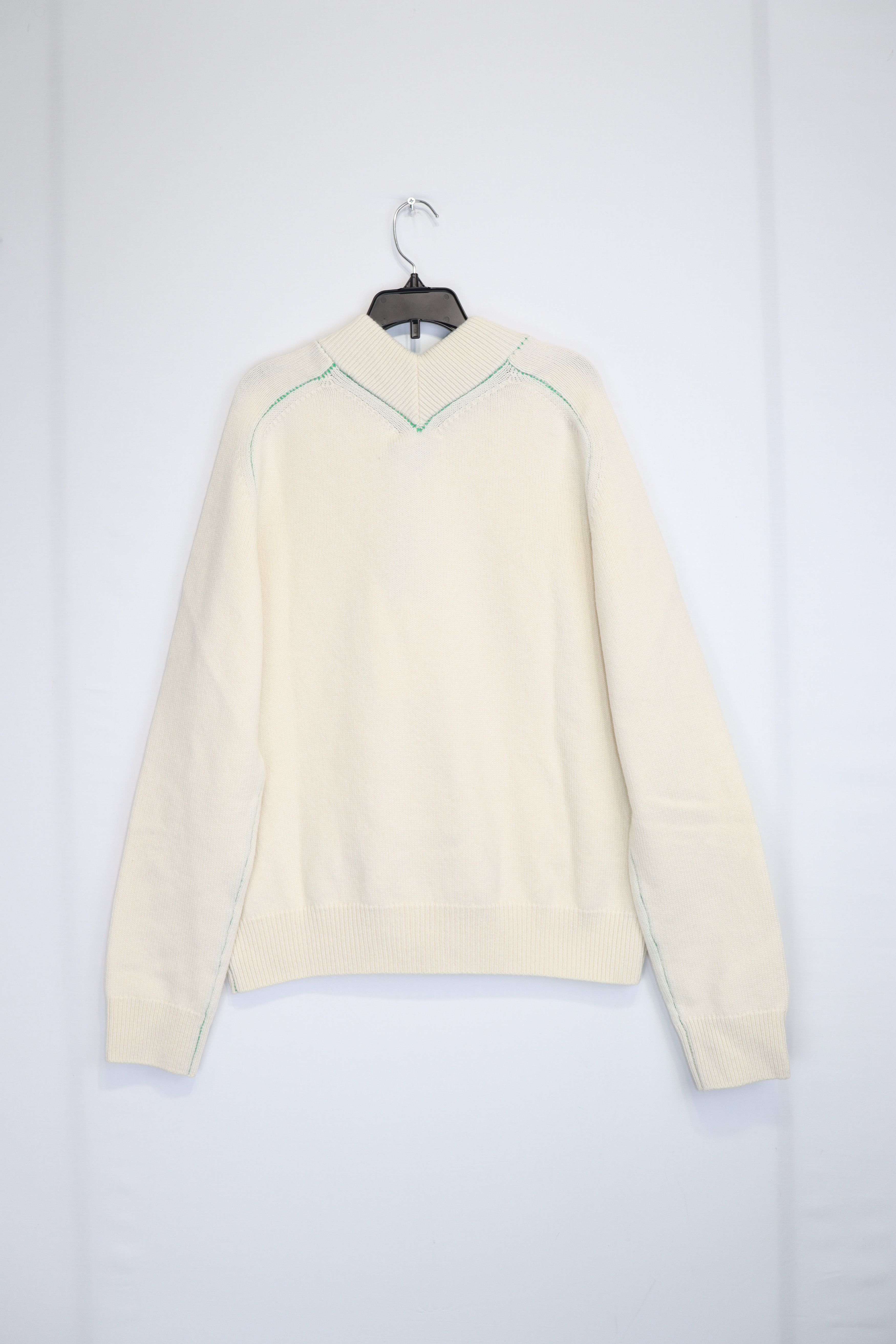 Bottega Veneta o1rshd1 Sweater Medium Weight Wool in Ivory Size L / US 10 / IT 46 - 7 Thumbnail