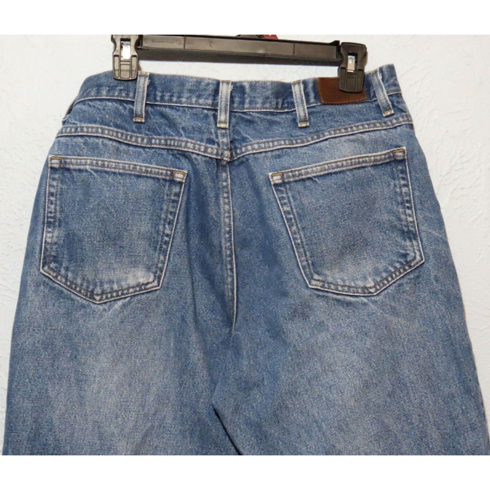 Vintage VINTAGE L.L. Bean Jeans Men 34x29 Blue Denim Pant Relaxed Fit 5-Pocket Logo USA Comfort Breathable Lined Straight Vintage USA Mens Jeans Size US 34 / EU 50 - 8 Thumbnail