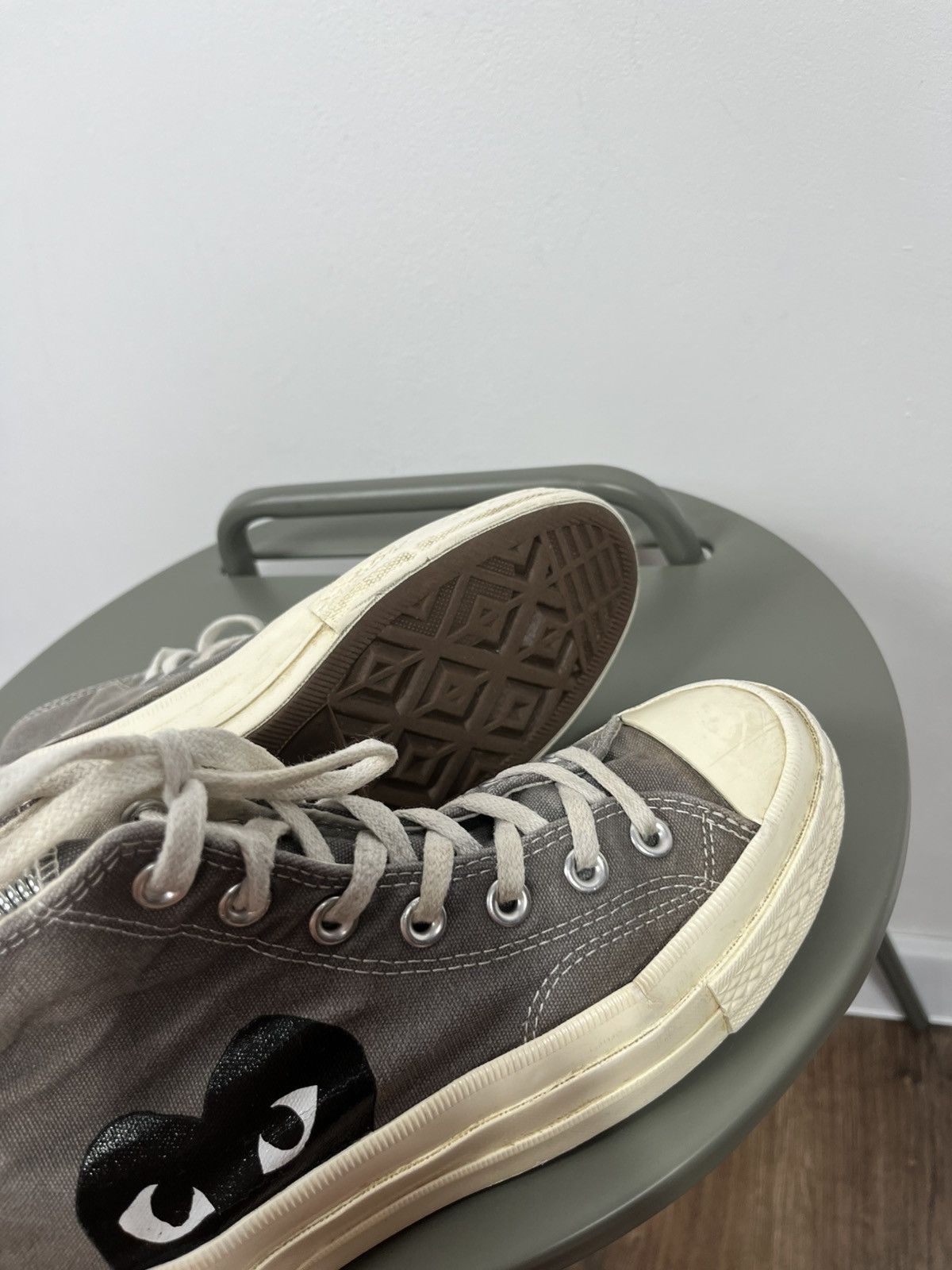 Converse Converse x CDG Play Chuck Taylor High Grey Heart US 6 W Size US 6 / IT 36 - 12 Thumbnail