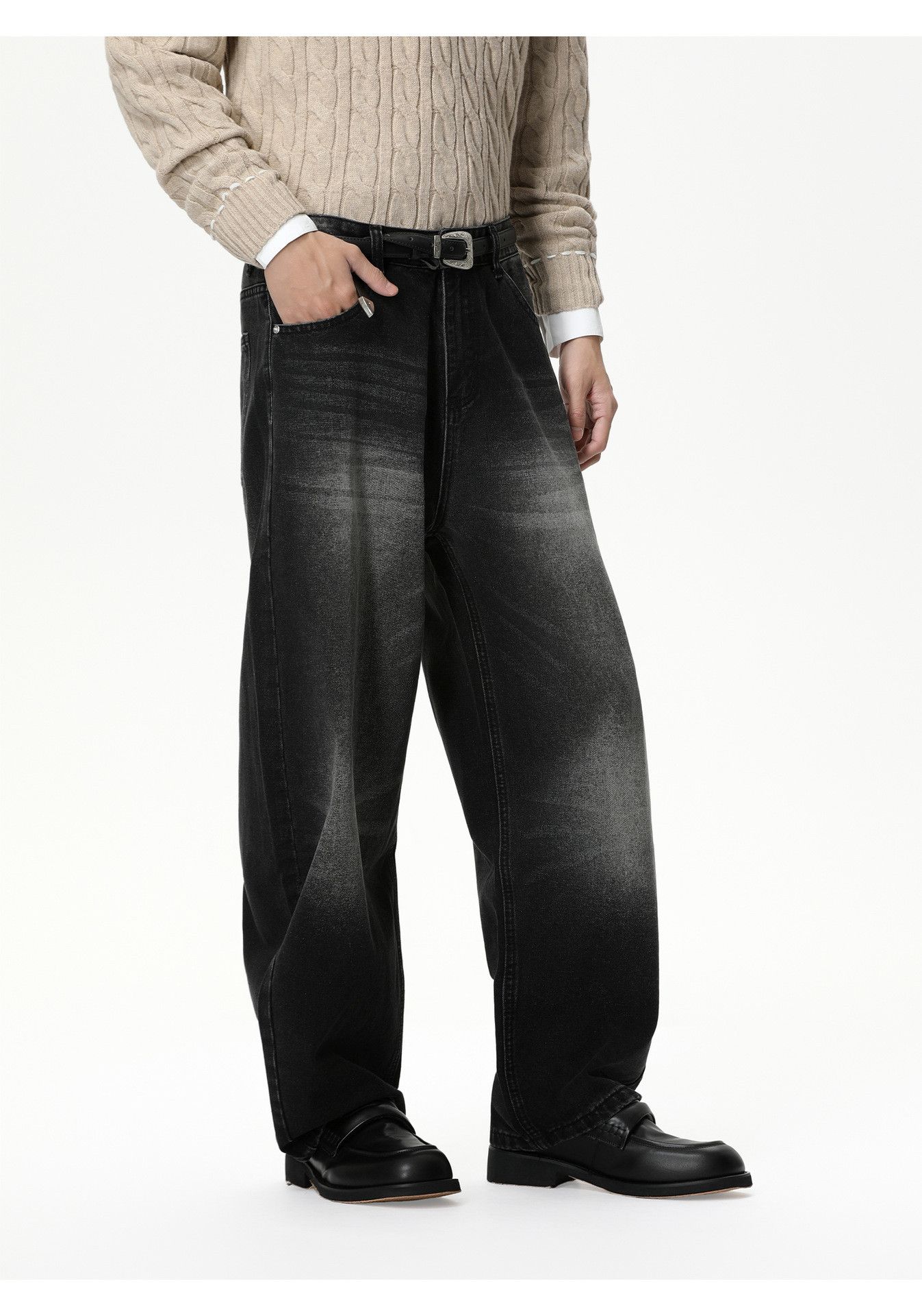 Japanese Brand Japanese retro style Vibe washed wide-leg curved jeans Size US 32 / EU 48 - 3 Thumbnail