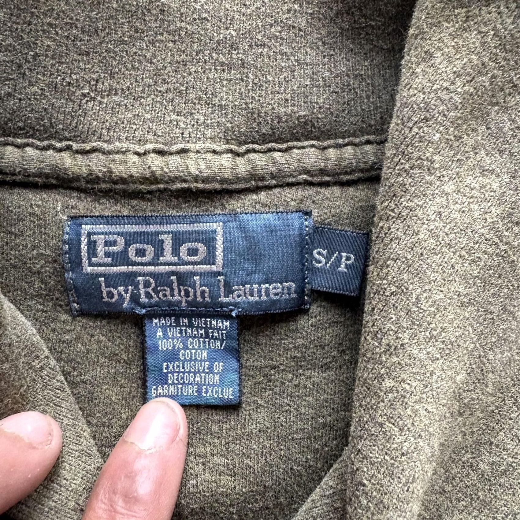 Polo Ralph Lauren Polo by Ralph Lauren Shawl Collar Sweater Mens Small Green Knit Cotton Pullover Size US S / EU 44-46 / 1 - 4 Thumbnail