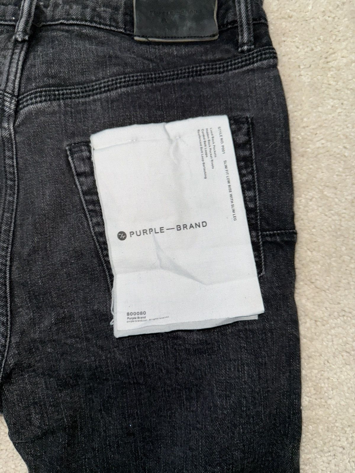 Purple Brand Purple P001 Black Raw Jeans Size US 30 / EU 46 - 4 Thumbnail
