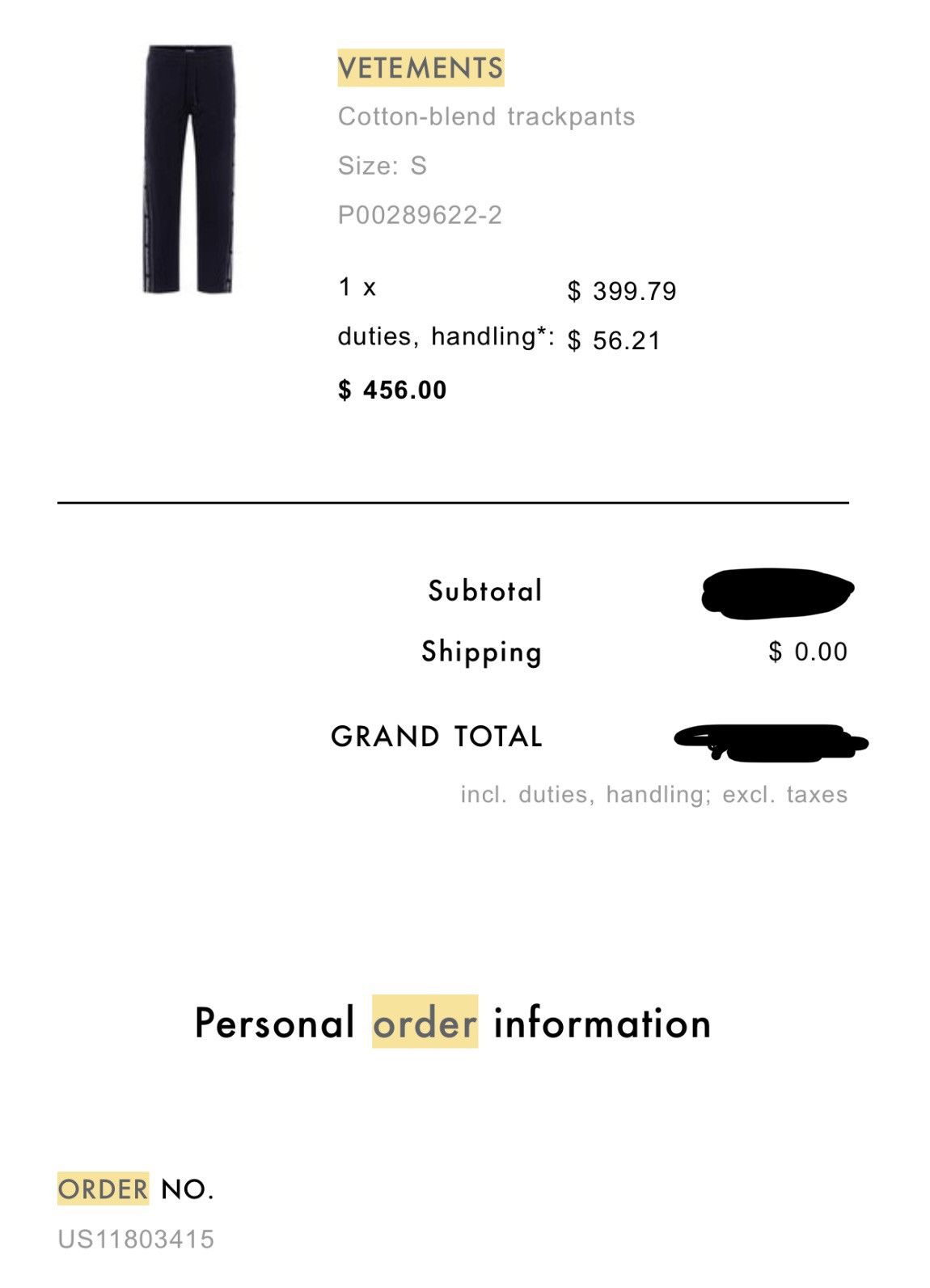 Vetements Cotton-Blend Logo Sweatpants Size 28" / US 6 / IT 42 - 5 Thumbnail