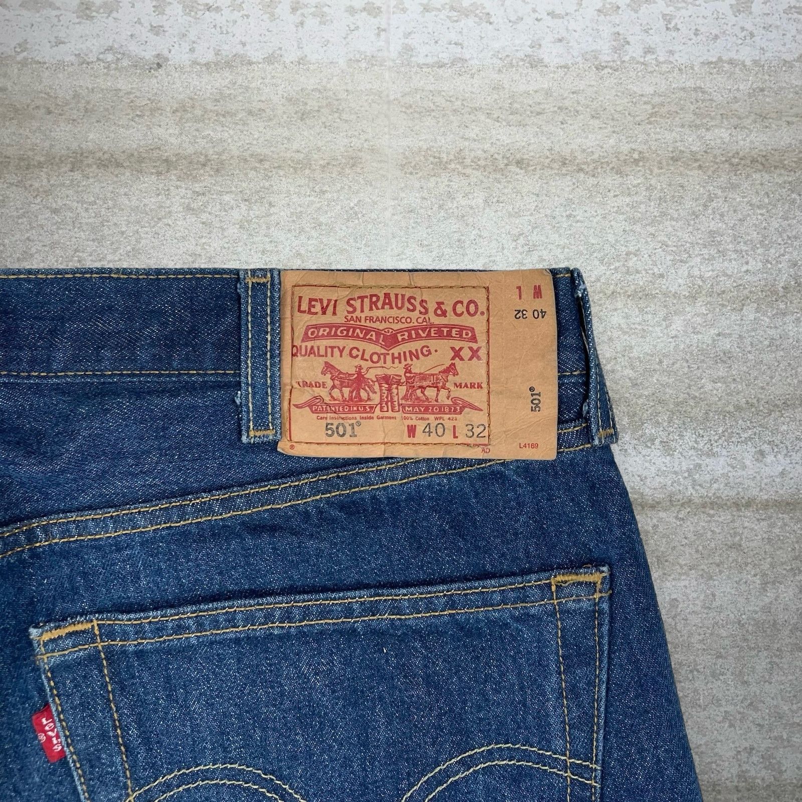 Levi's Vintage Y2K Levis Jeans 501 40x32 Regular Straight Dark Wash Size US 40 / EU 56 - 4 Thumbnail