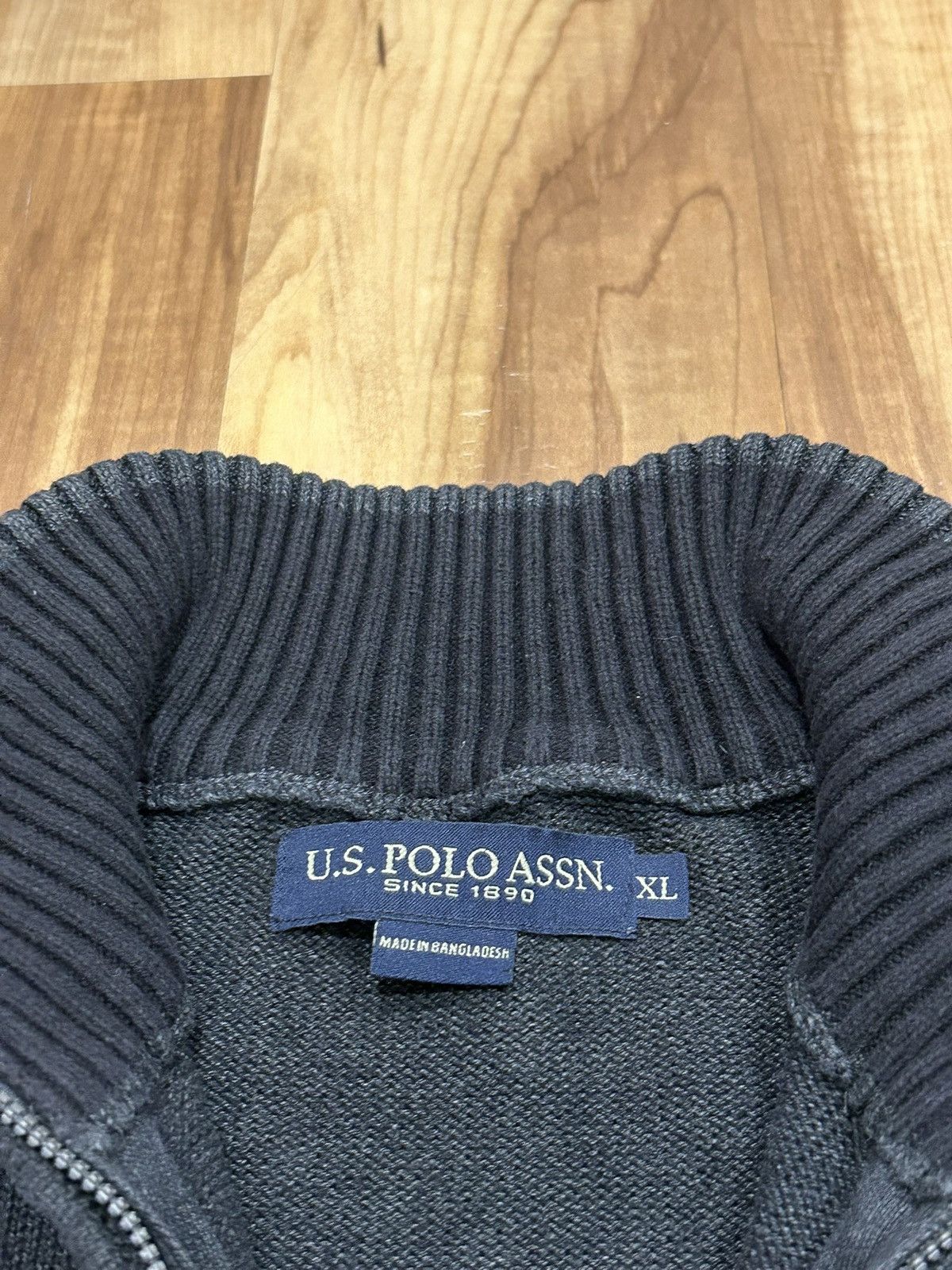 U.S. Polo Assn. U.S. Polo Assn. Stripped Quarter Zip Sweater Size US XL / EU 56 / 4 - 3 Thumbnail