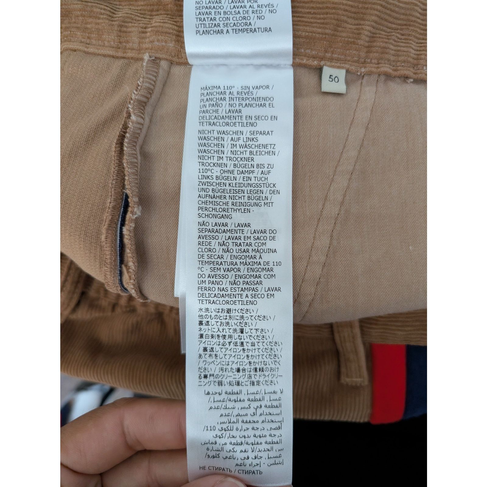 Gucci o1rshd1 Trousers Dyed Wash Velvet W/Melton Vintage Camel/Mix Size US 34 / EU 50 - 15 Thumbnail