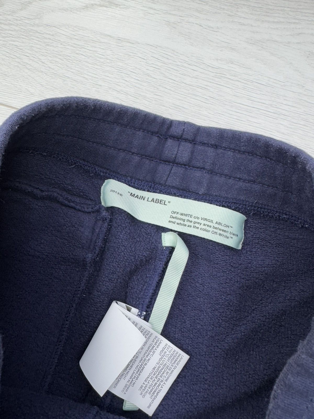 Off-White Off White Blue Logo Cuffed Sweatpants Size US 31 - 5 Thumbnail