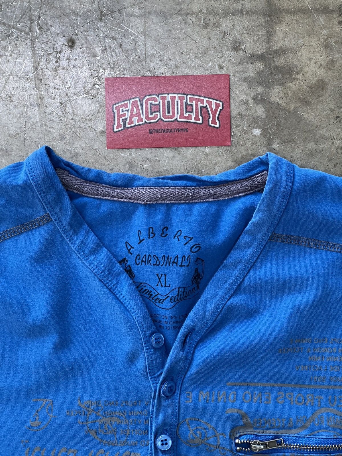 Alberto × Vintage Alberto Limited Edition Affliction Inspo Zip Tee XL Size US XL / EU 56 / 4 - 3 Thumbnail
