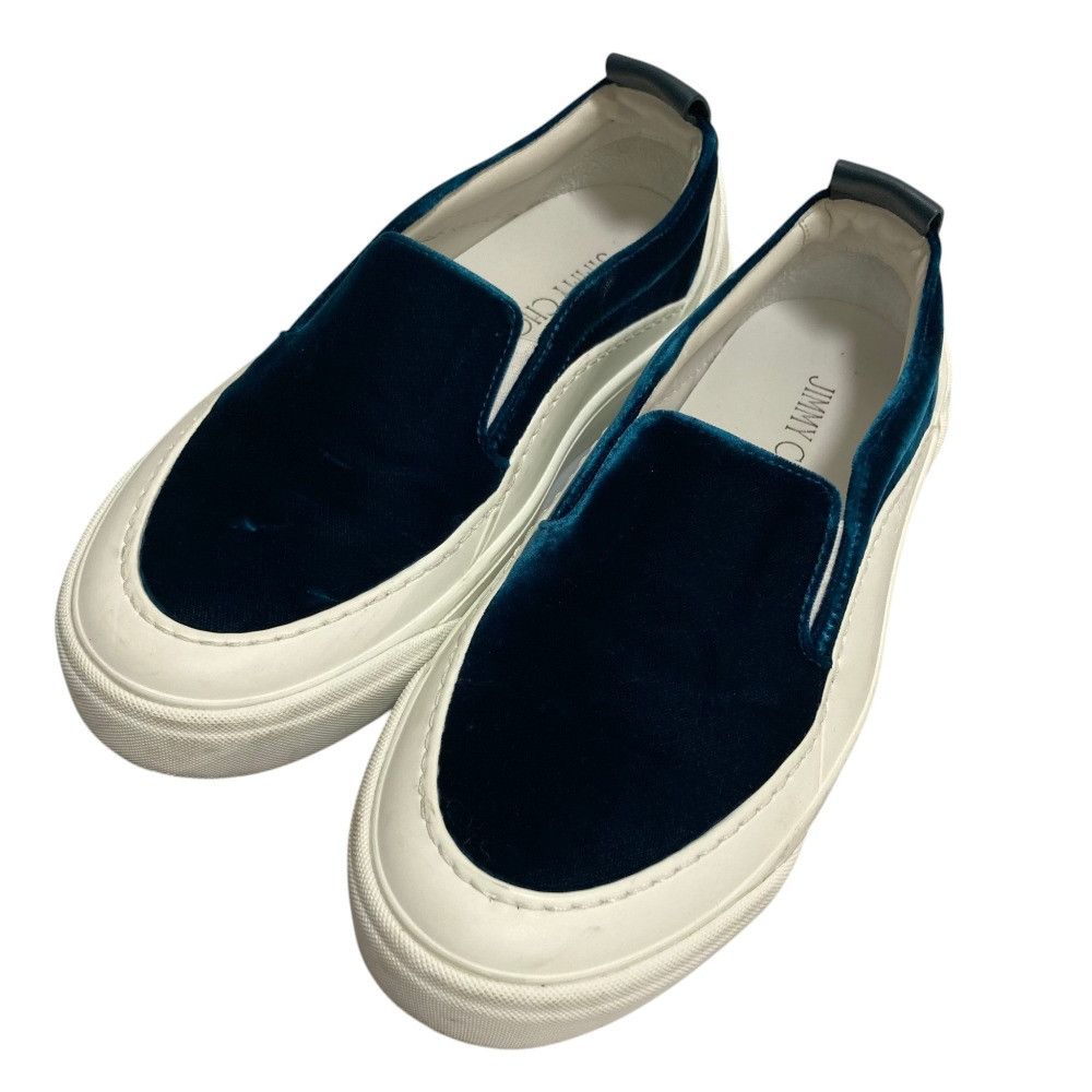 Jimmy Choo Jimmy Choo JIMMY CHOO Velour Slip On Sneakers Textile Shoes DUTY FREE for USA Size ONE SIZE - 1 Thumbnail