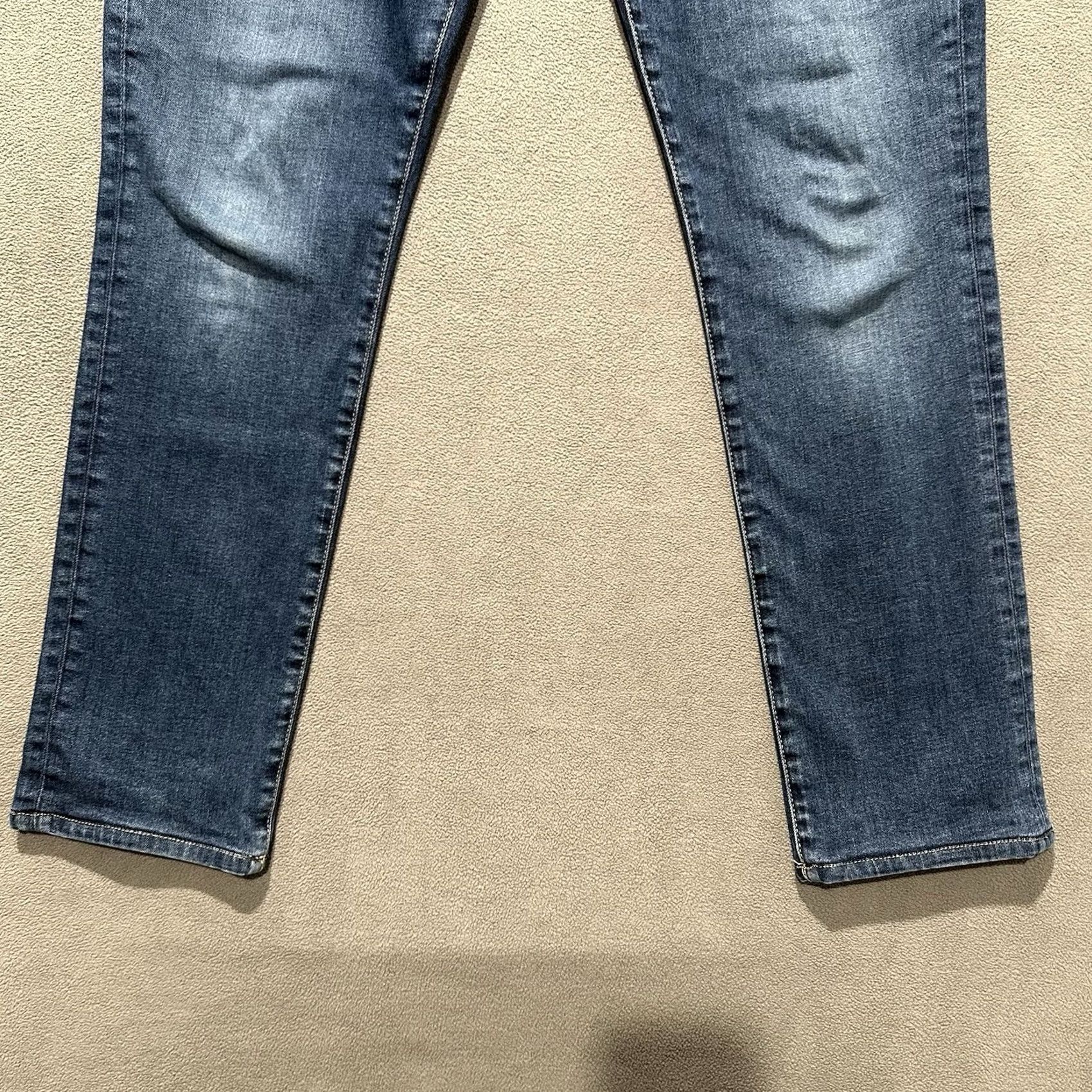 Denime Fidelity Jeans Mens 36 (35x30.5) Blue Torino Medium Wash Denim Stretch Slim Fit - 60 Day Return Size US 36 / EU 52 - 5 Thumbnail
